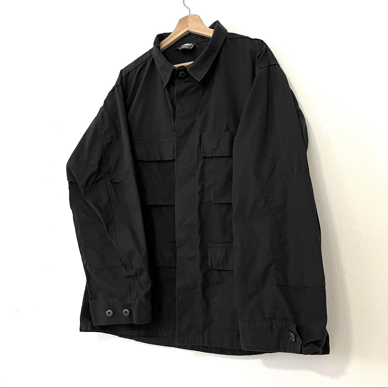 Black army fatigue jacket best sale