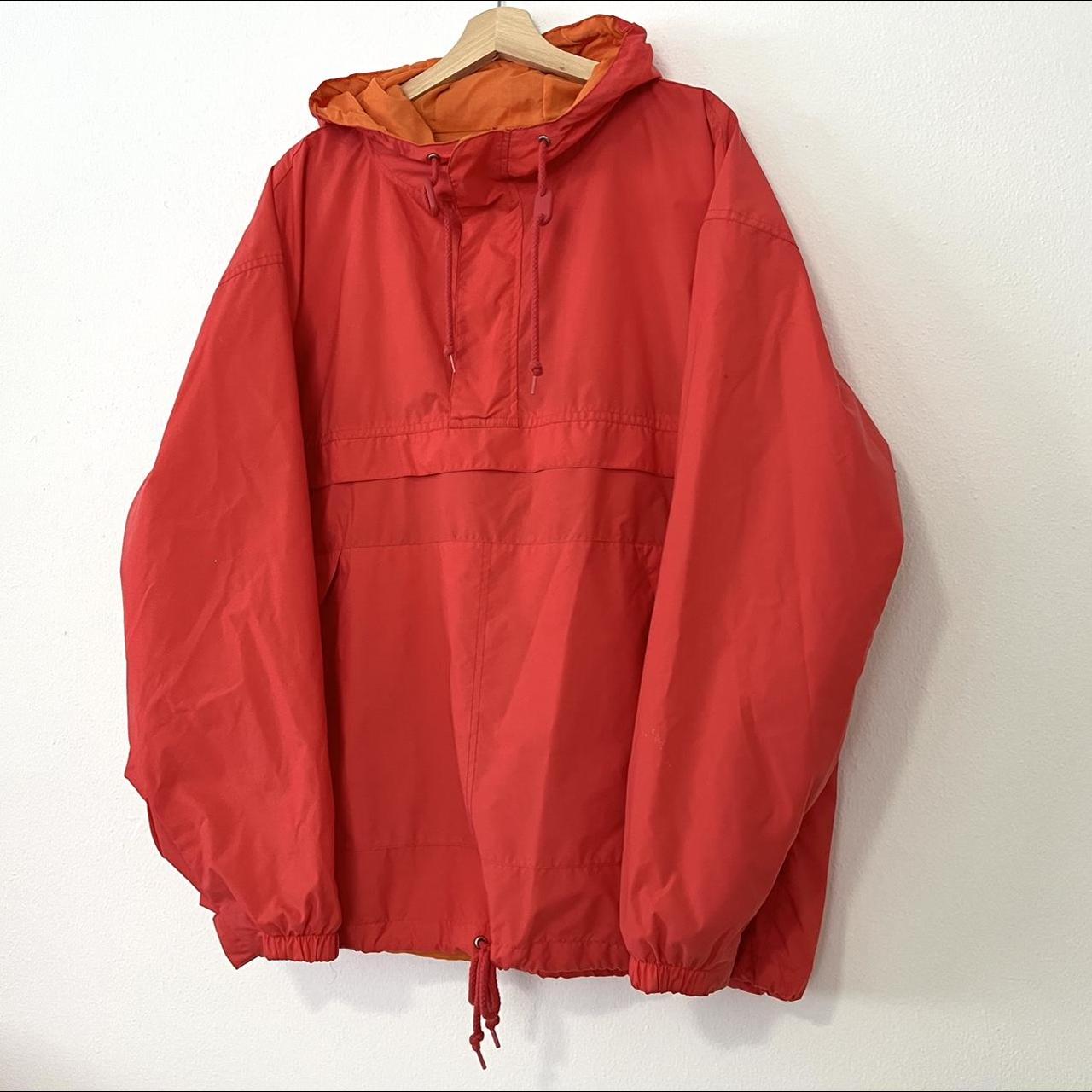 Vintage 90s gap bright orange nylon anorak... - Depop