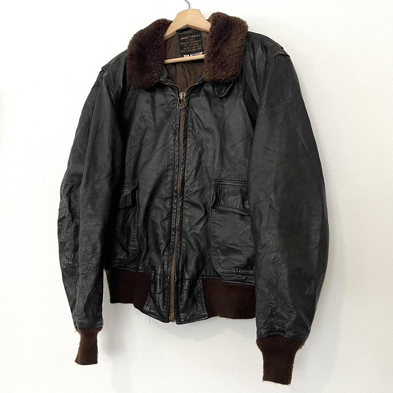 vintage AVIREX G-2 leather flight jacket