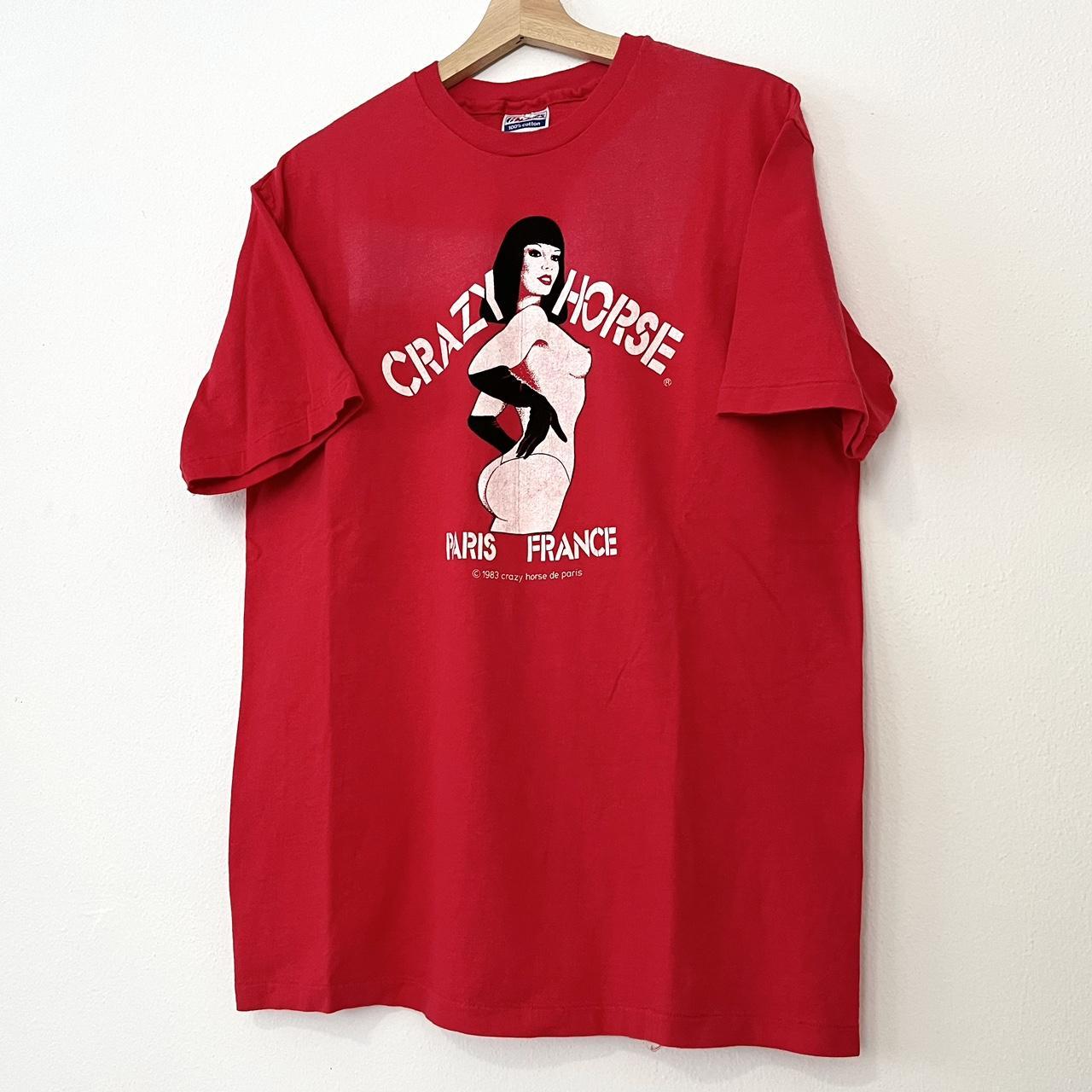 Vintage 80s crazy horse paris france single stitch t | Depop