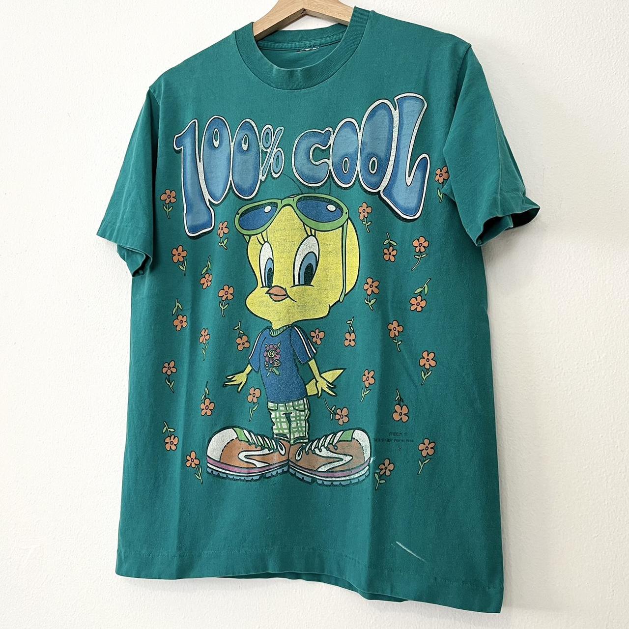 WILDOATS TWEETY tシャツ 90s 総柄　Looney Tunes Vintage 90s Tweety Bird Too Cute Long Tee OSFA LOONEY TUNES
