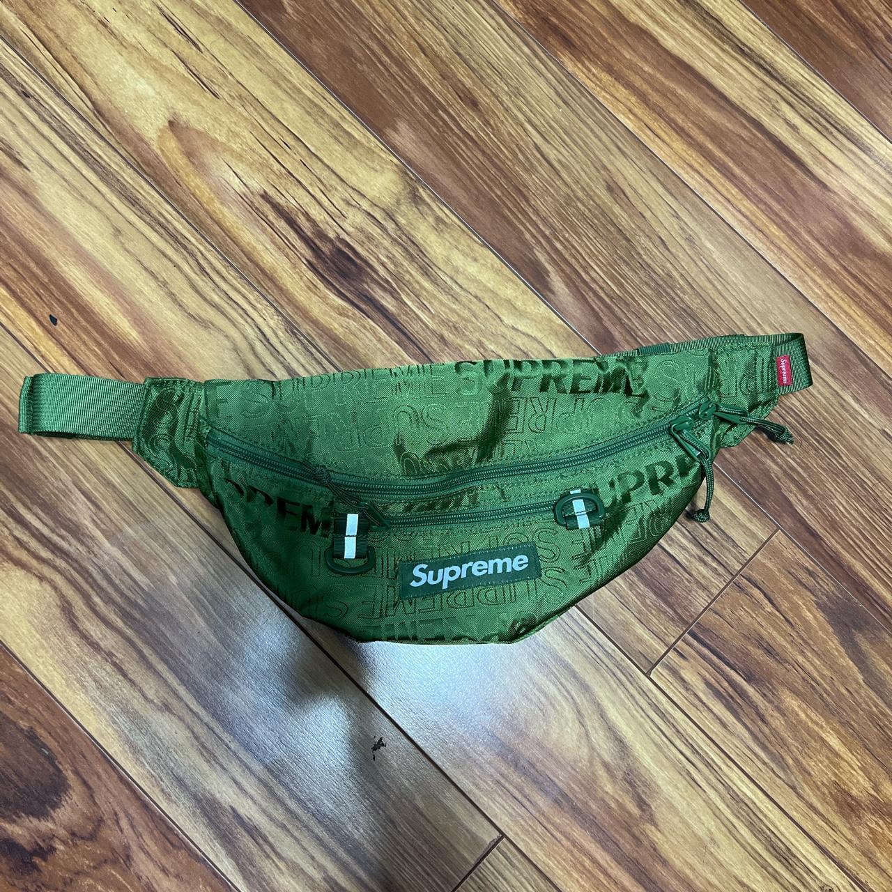 Supreme green fanny pack #supreme #supremenyc... - Depop