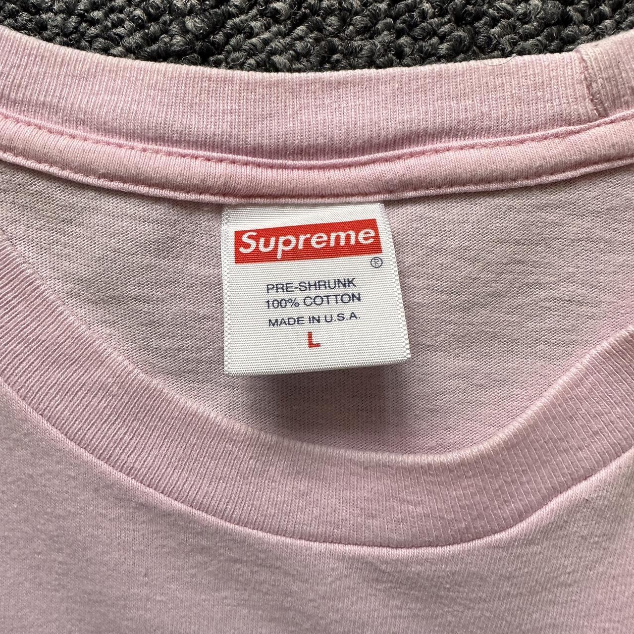 Supreme ‘Plant tee’ in pink. Good condition. Bought... - Depop