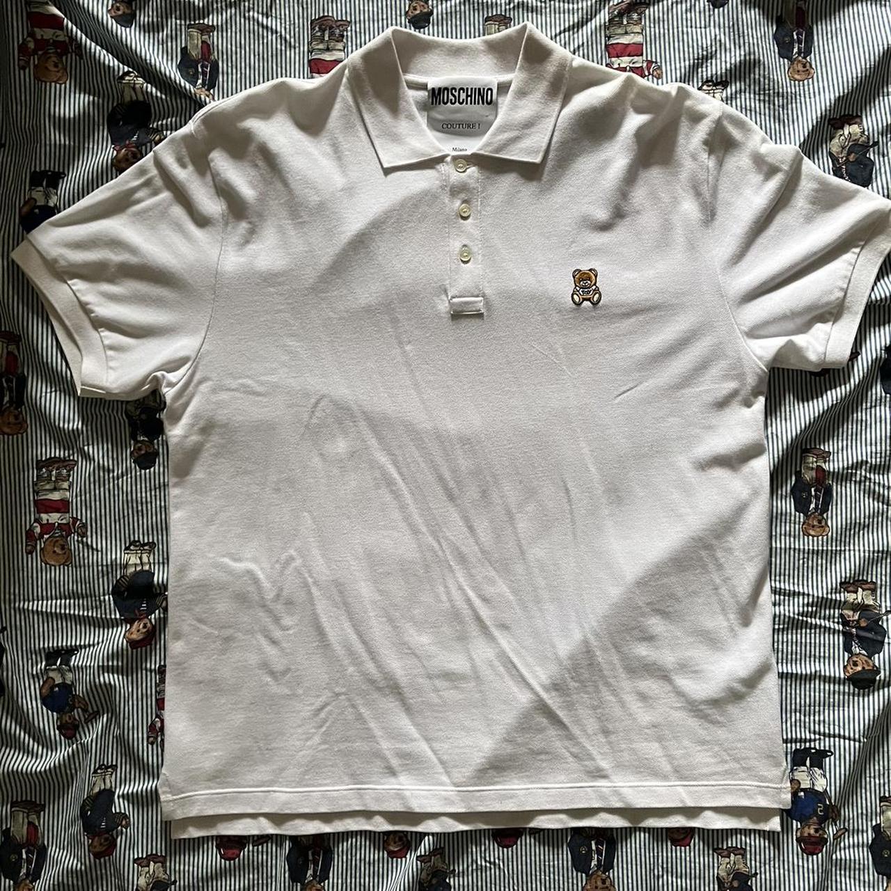 Teddy Bear Moschino White Polo Shirt BNWT Moschino Mini Teddy
