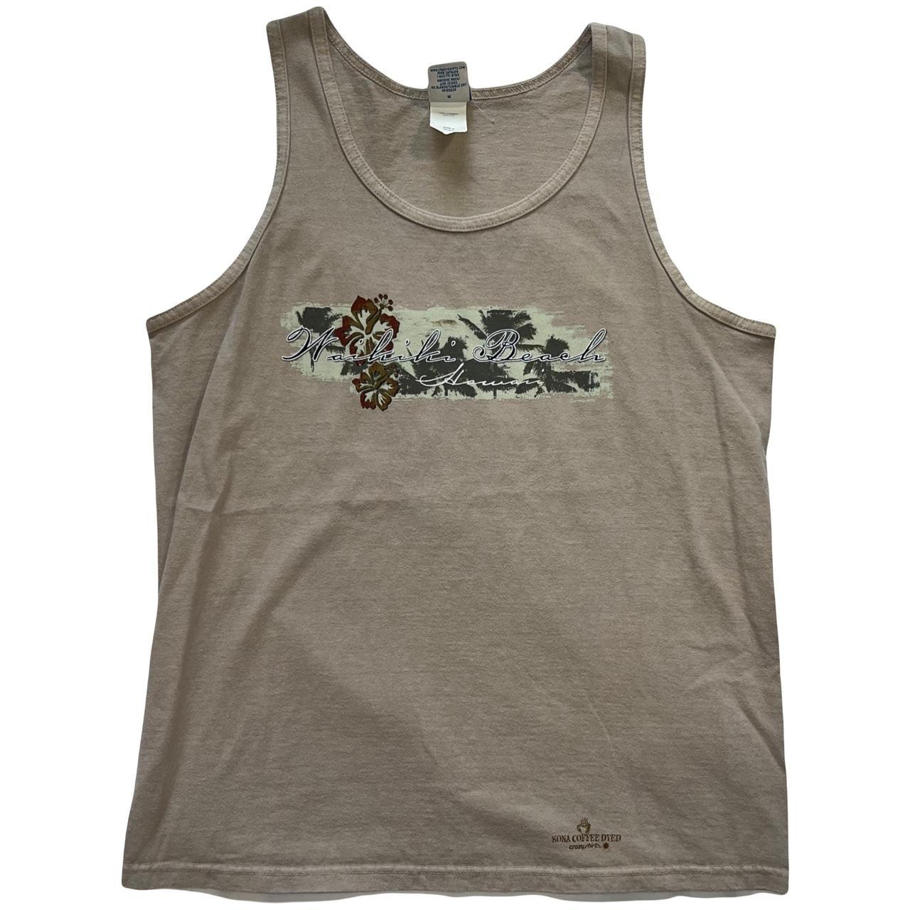 Crazy Shirts Men's Brown and Tan Vest Depop