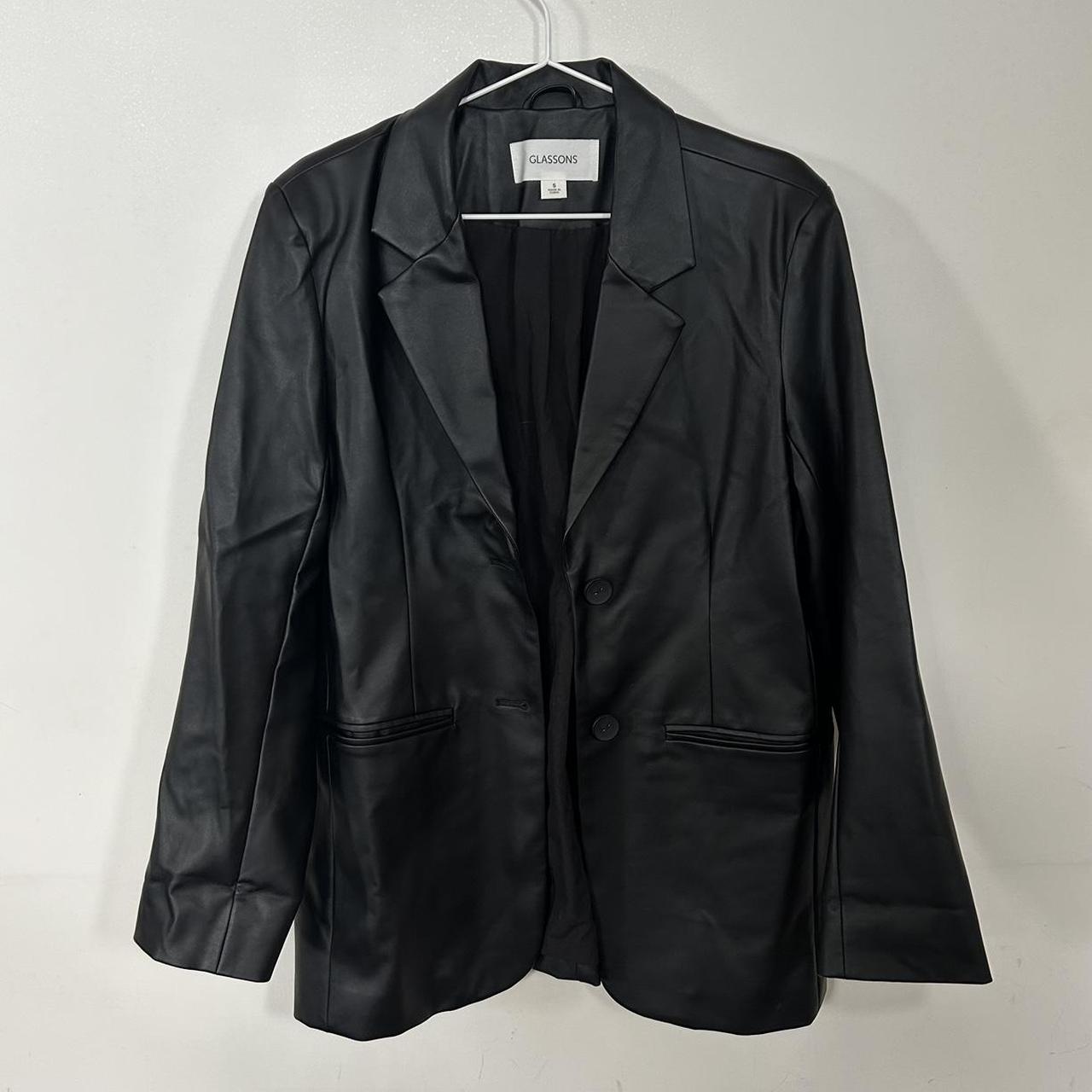 Glassons Faux Leather Blazer Jacket, Oversized fit