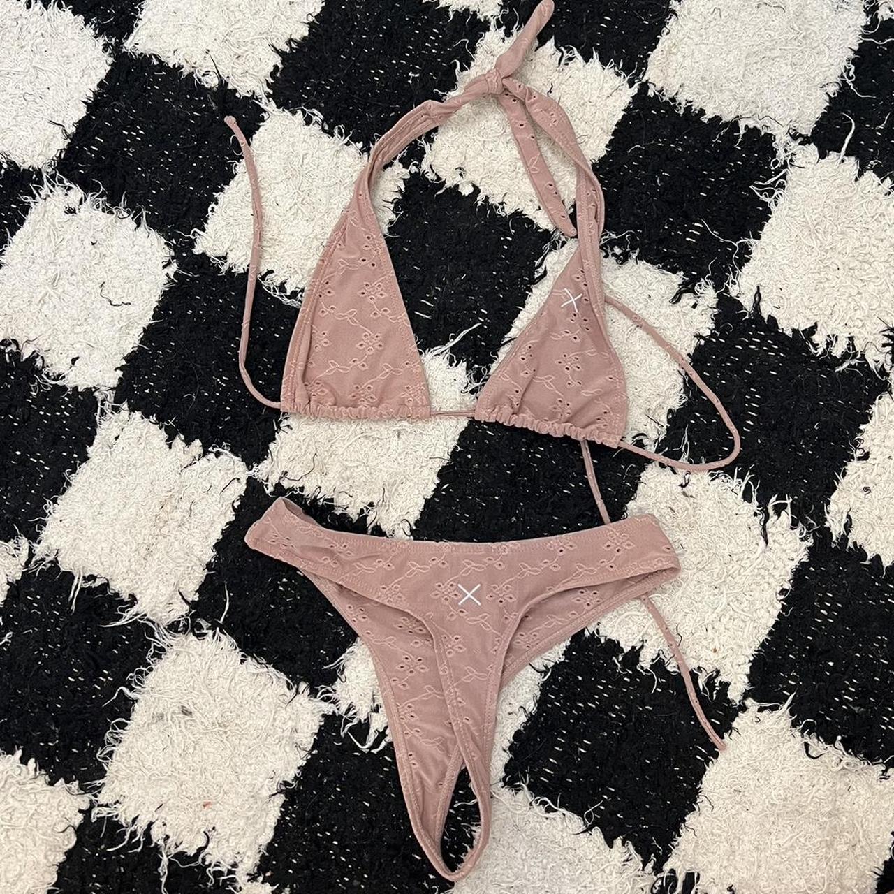 boutinela pink / purple bikini set worn once Depop