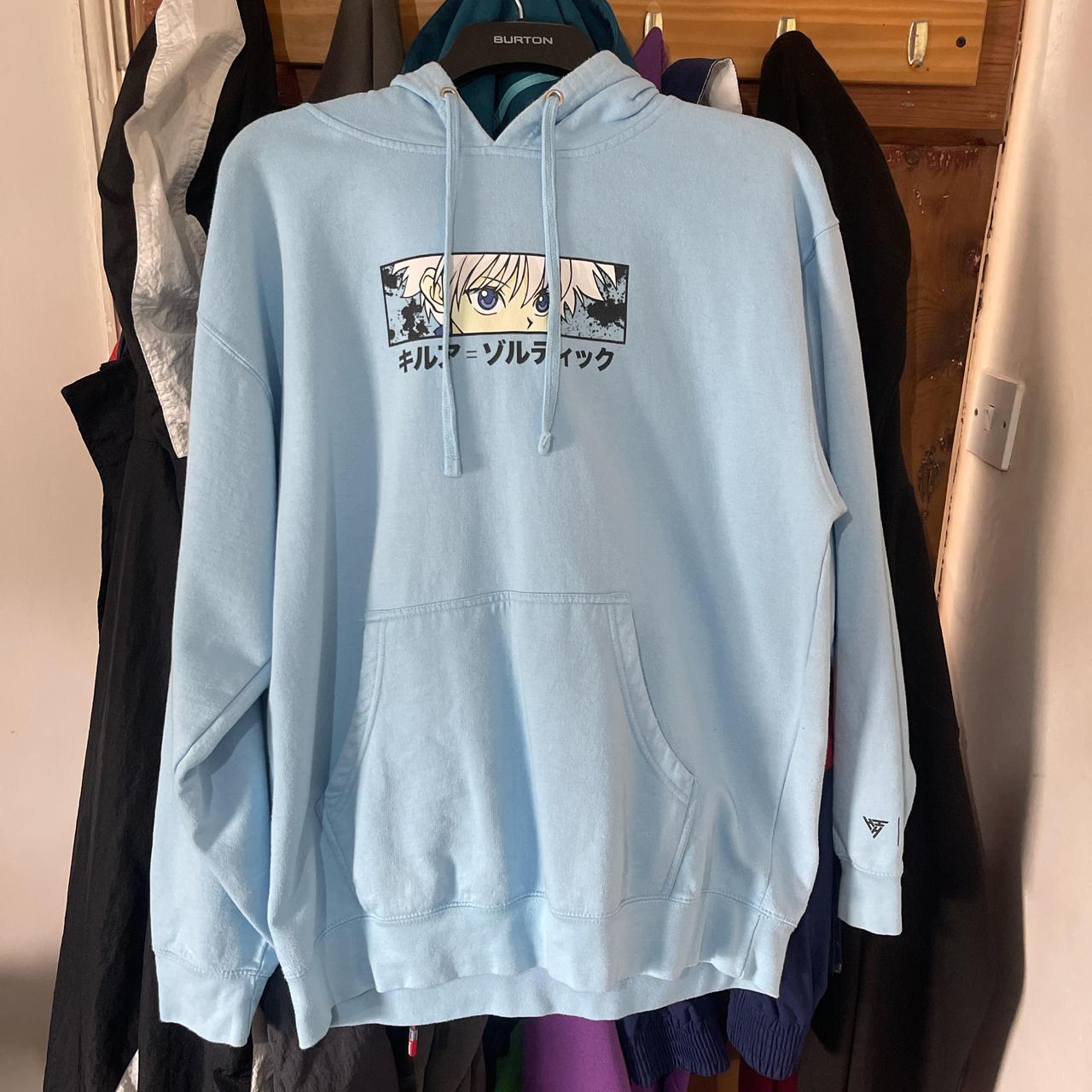 Hypland HxH Killua hoodie in light blue Size. Depop