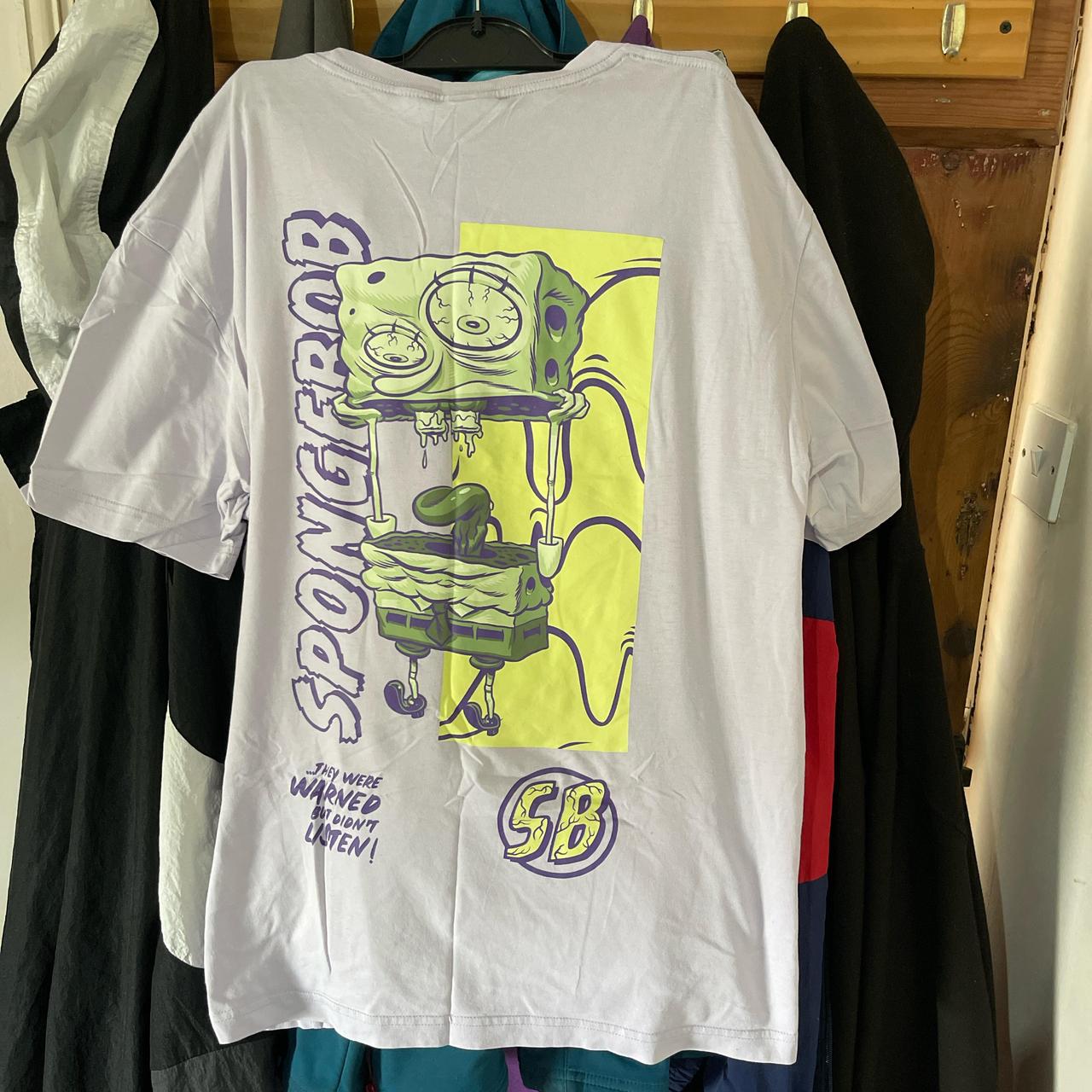 H&M SpongeBob T-shirt in lilac🧽, Size Large,