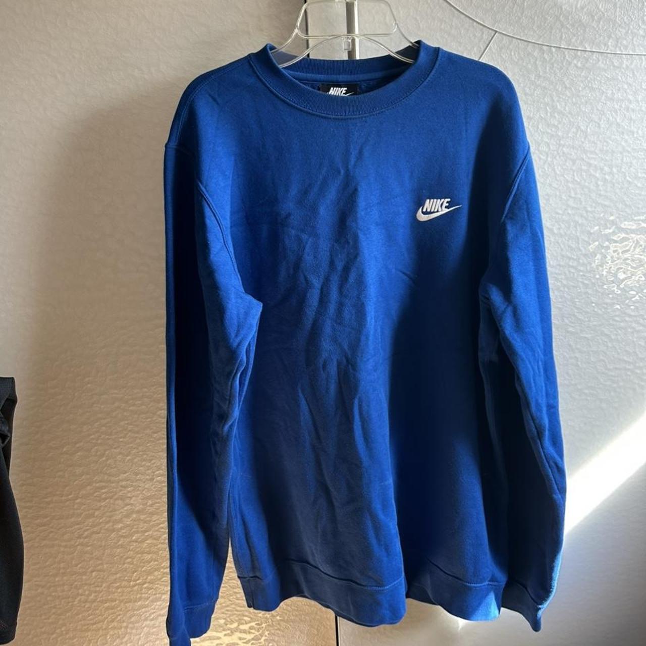 Blue Nike sweatshirt men’s size L Very warm and... - Depop