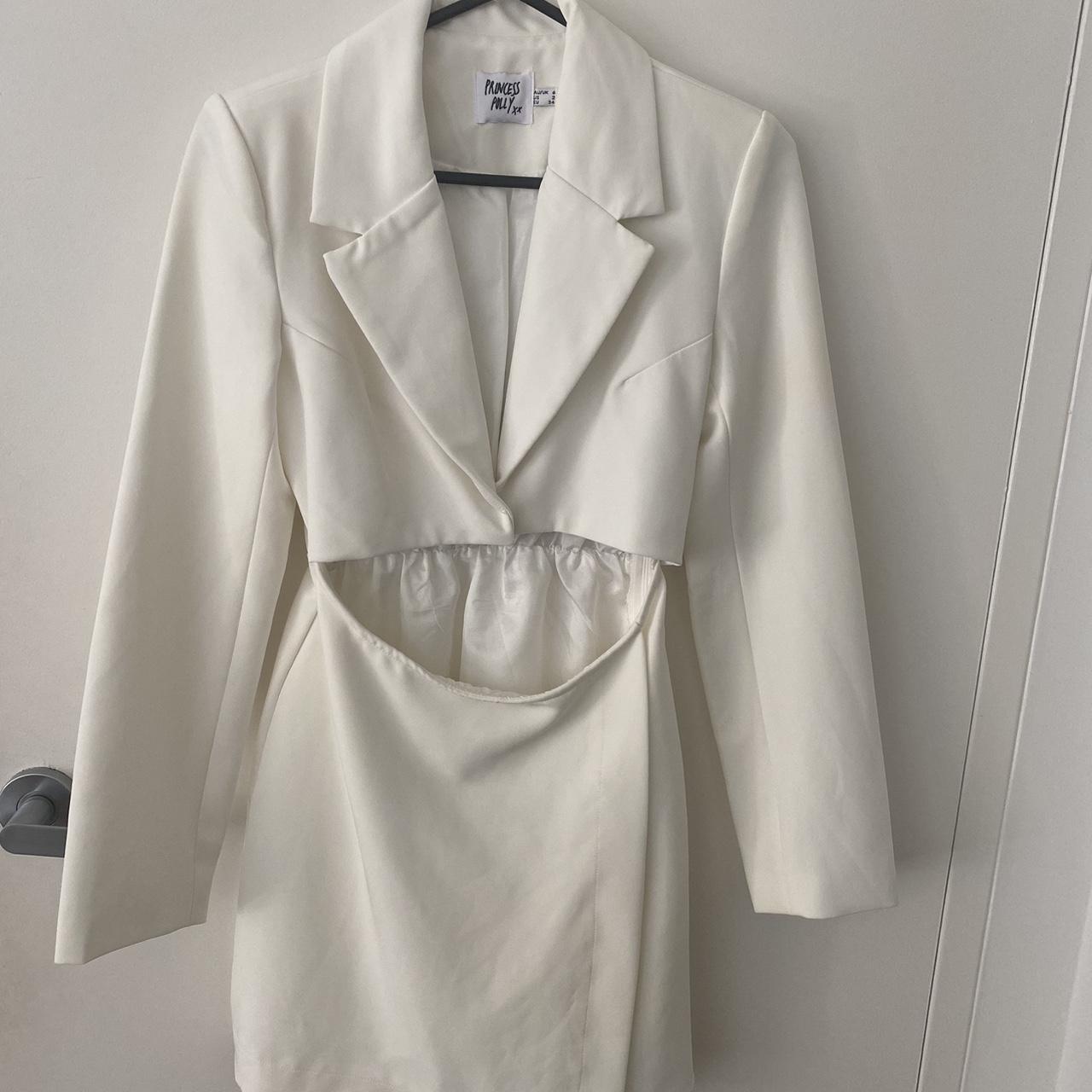 Blazer Dress White Princess Polly Size worn once Depop