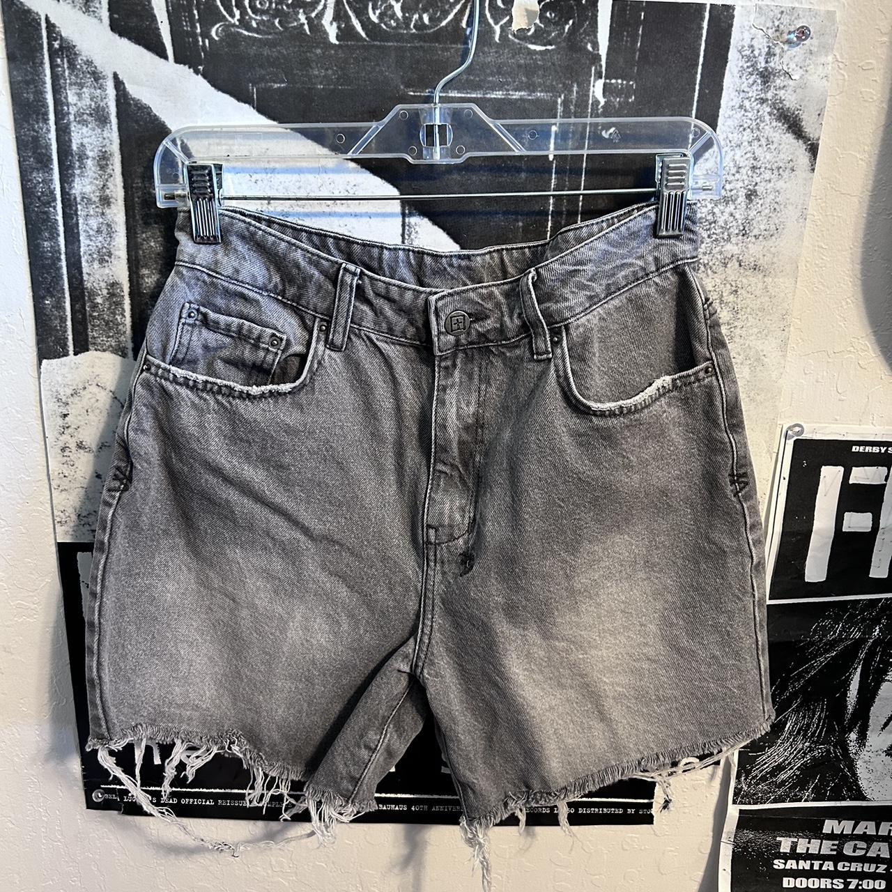 Ksubi Women's Black and Grey Shorts Depop