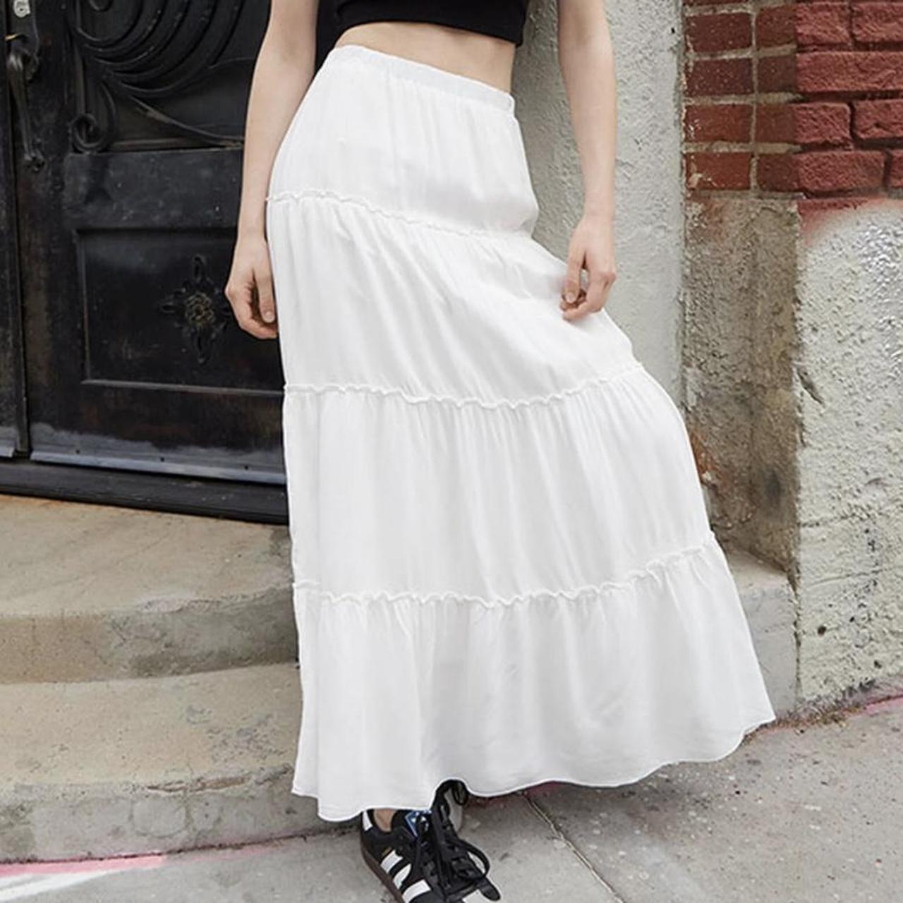 Brandy Melville Women's White Skirt