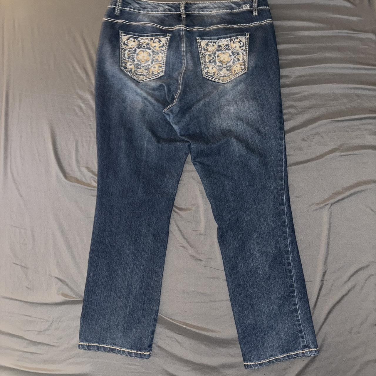 code blue jeans back pocket embroidery Depop