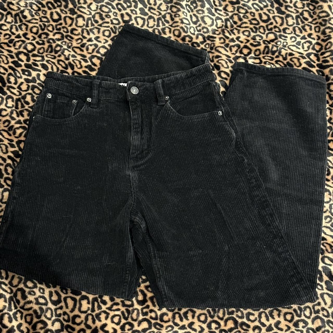MOTEL ROCKS PARALLEL JEANS IN CORD BLACK Size small 🖤 Depop