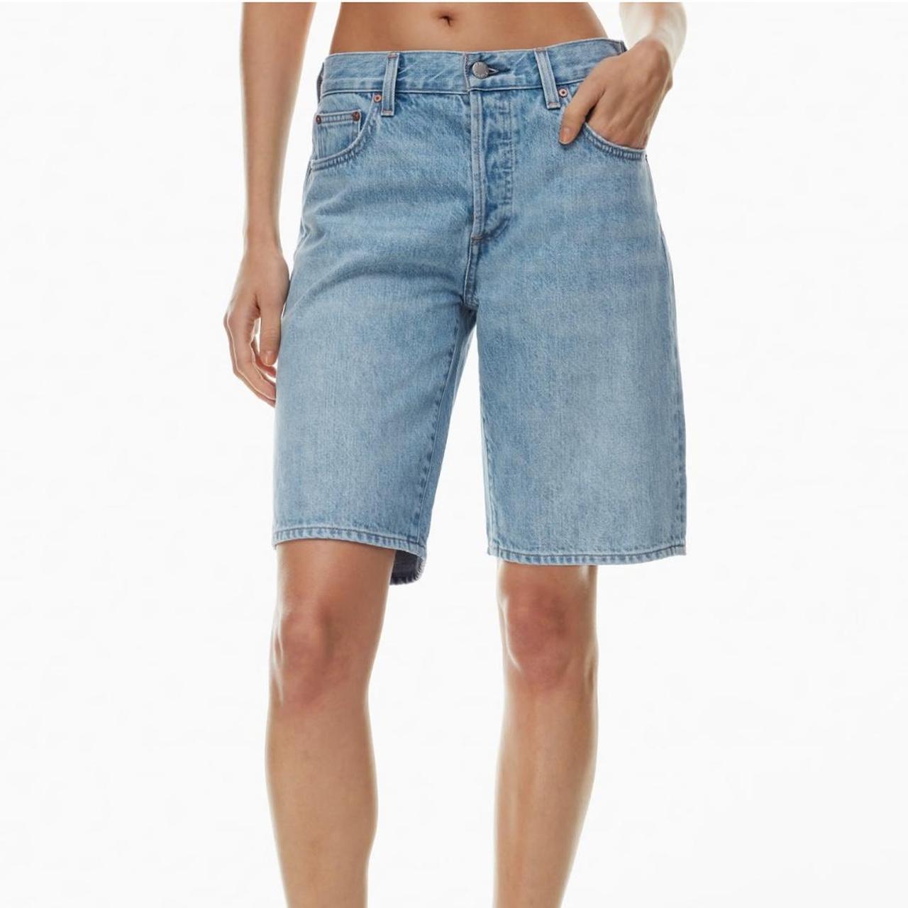 The '90s Cindy Bermuda Denim Short DENIM FORUM NEVER | Depop