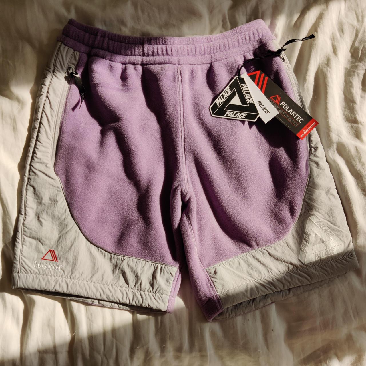 Palace FW22 Polartec shell shorts lilac/purple +... - Depop