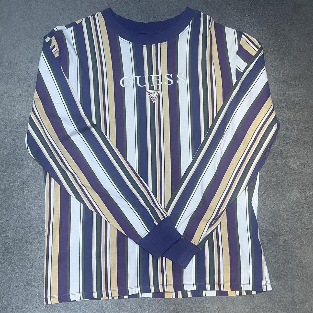 Guess ashton striped long sleeve best sale