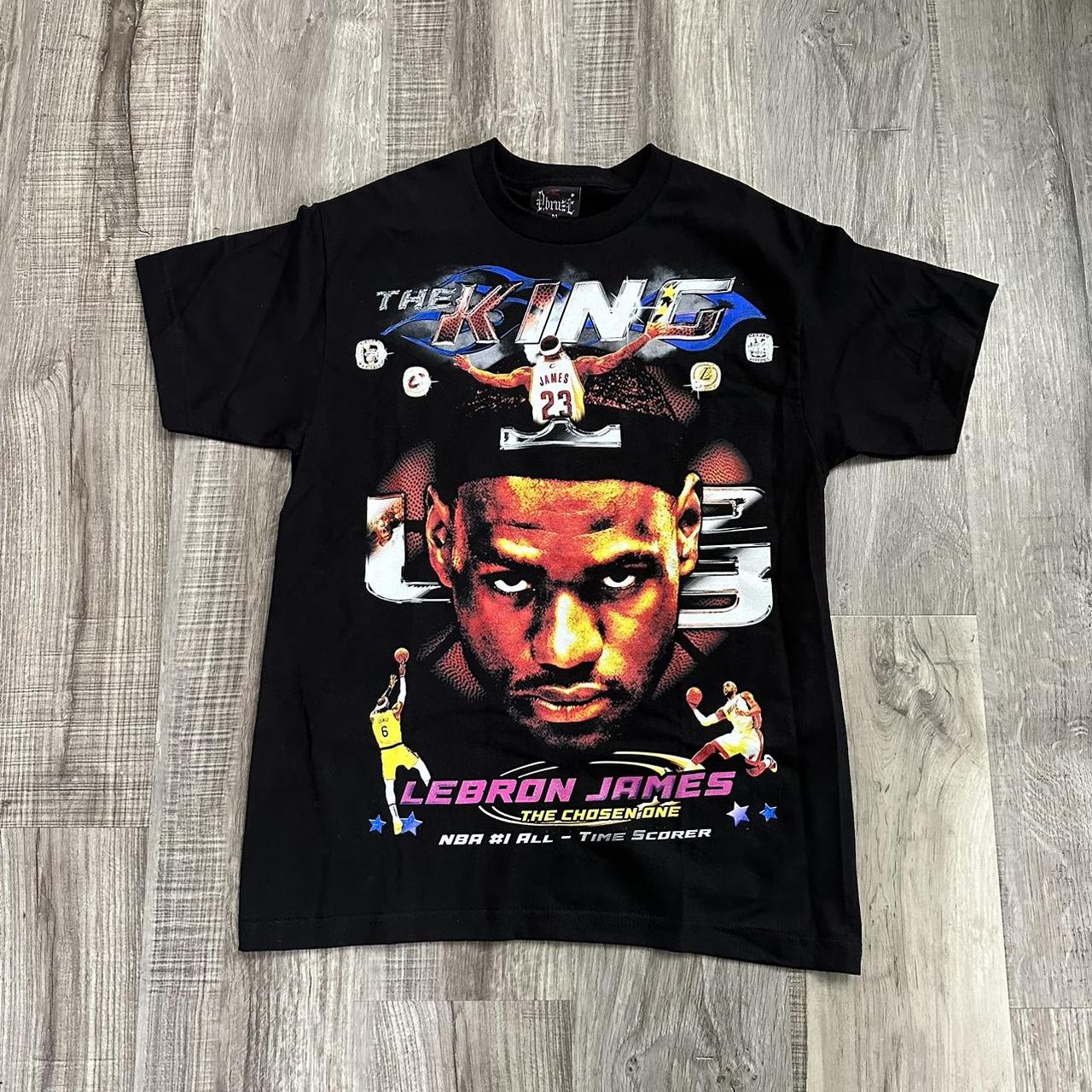 kids Lebron James Lakers t-shirt worn once size - Depop