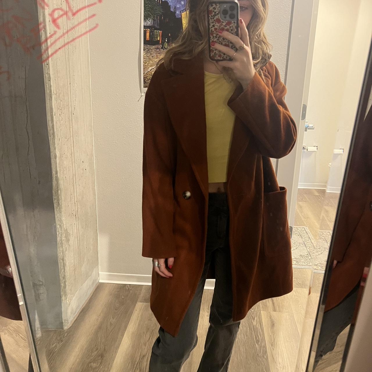 Topshop 2024 burgundy coat