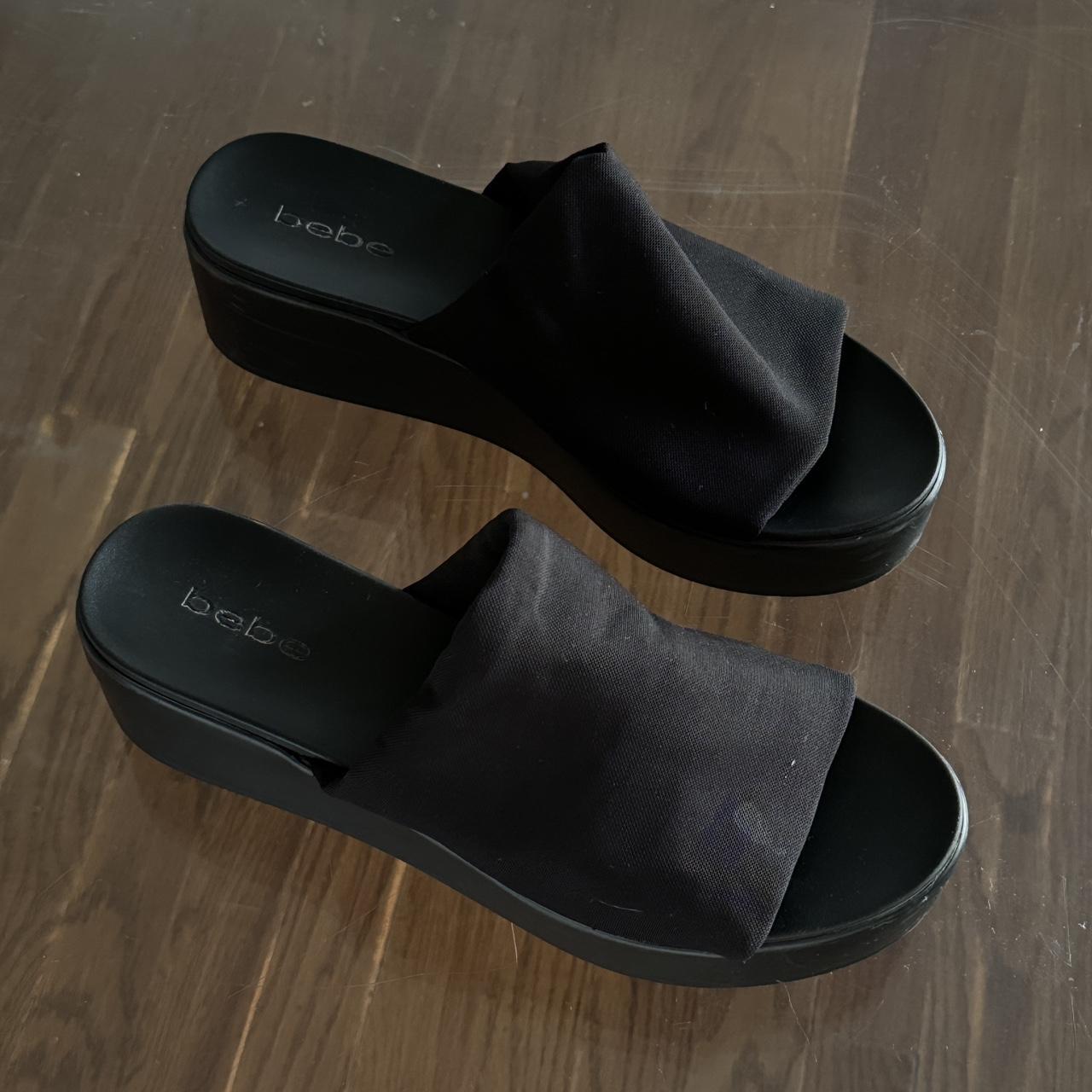 Bebe platform clearance flip flops