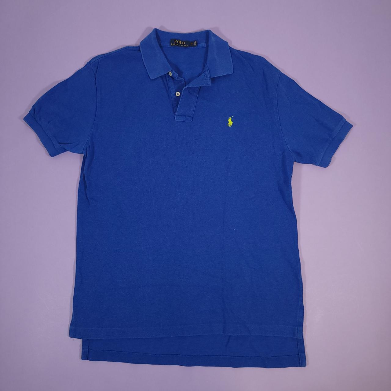 Vintage Y2K Polo Ralph Lauren Blue Polo Shirt Men's... - Depop