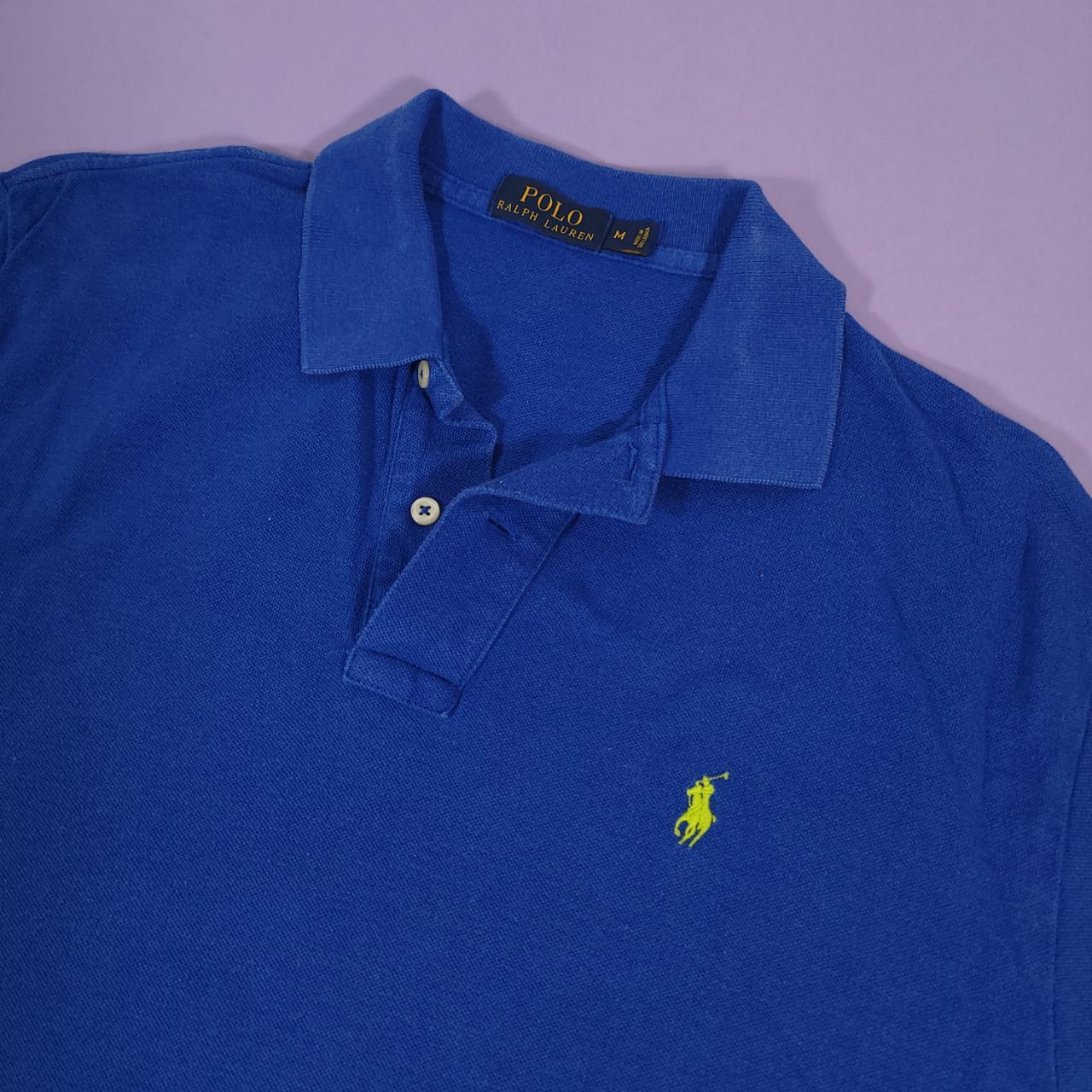 Vintage Y2K Polo Ralph Lauren Blue Polo Shirt Men's... - Depop
