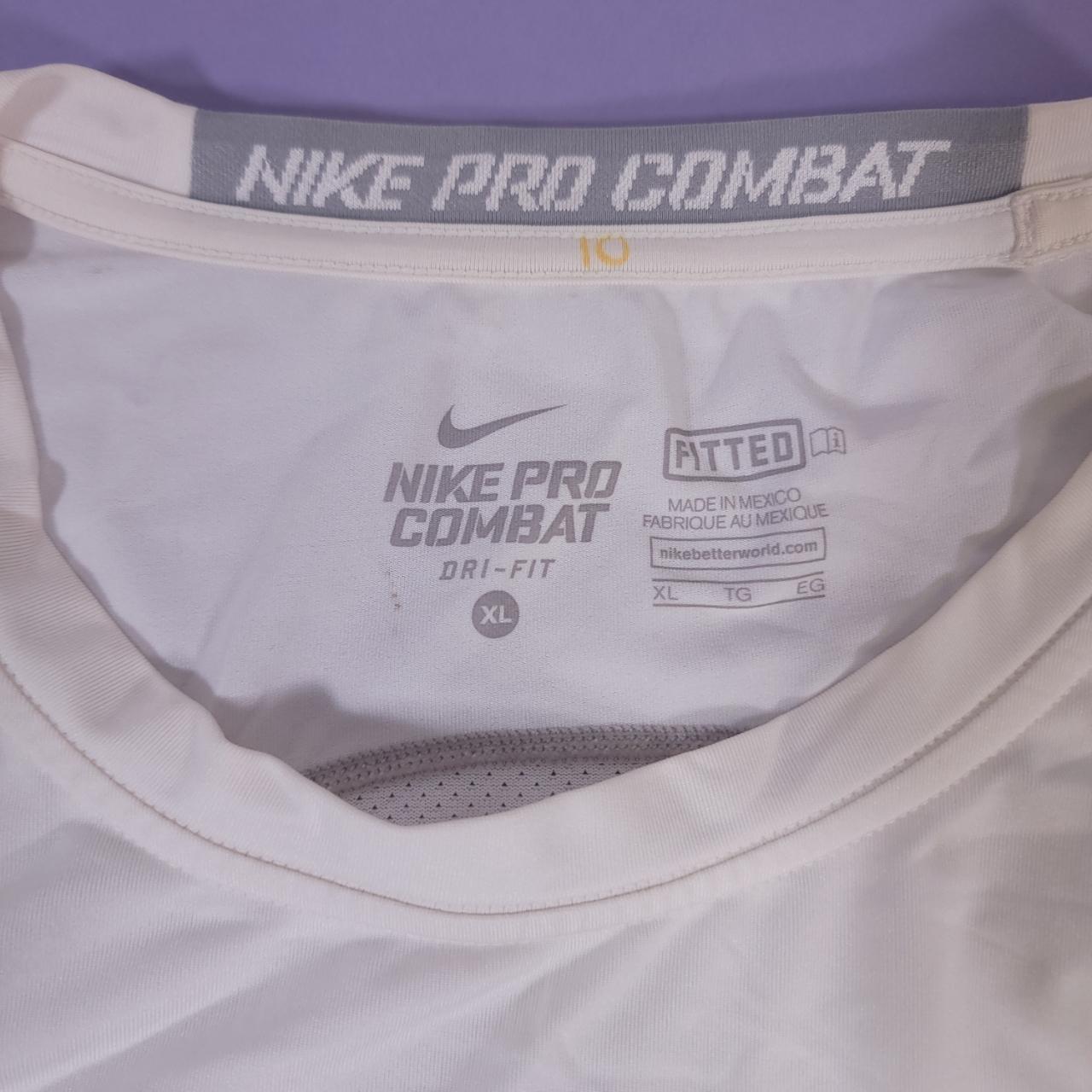 Nike pro combat white best sale