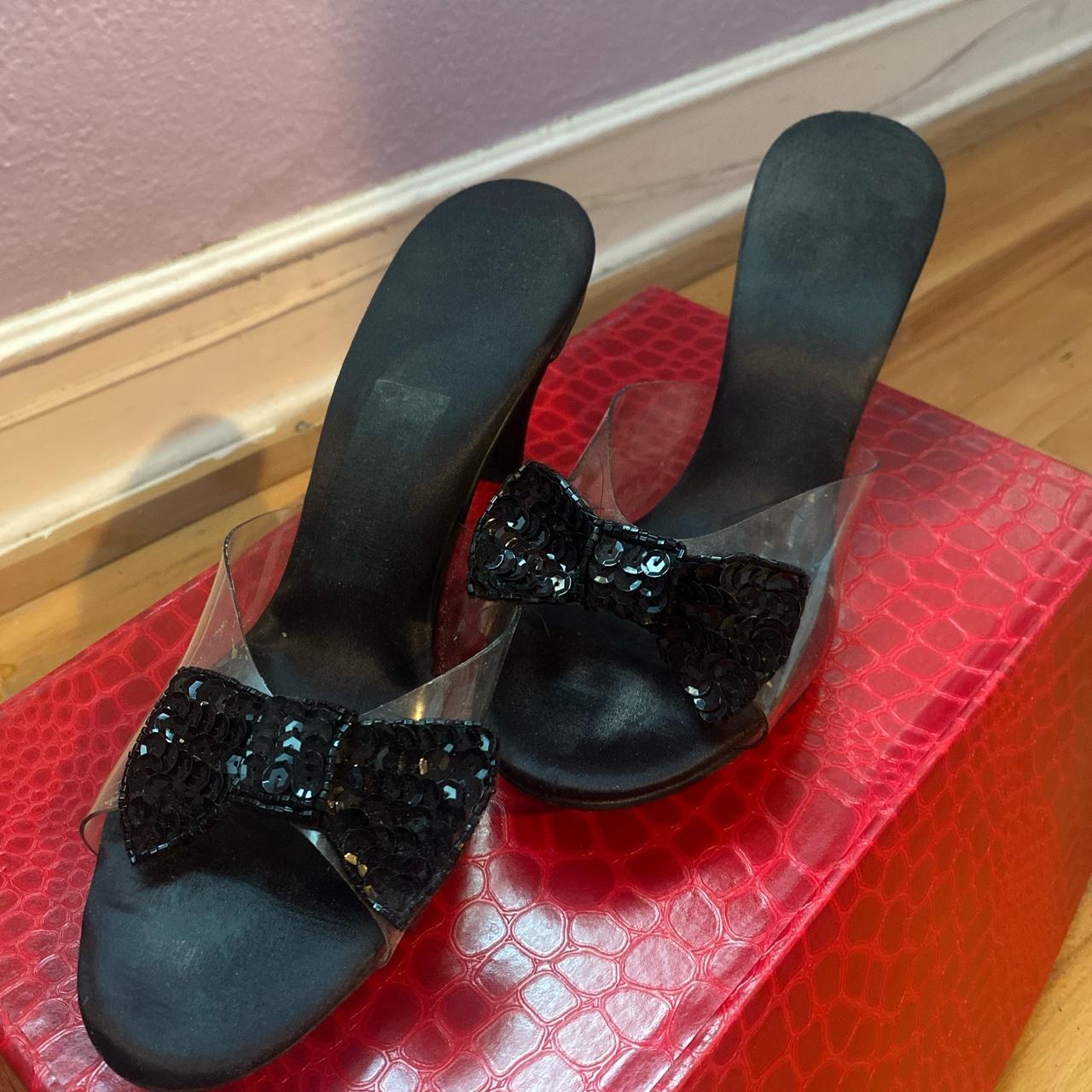 Black 2024 sequin mules