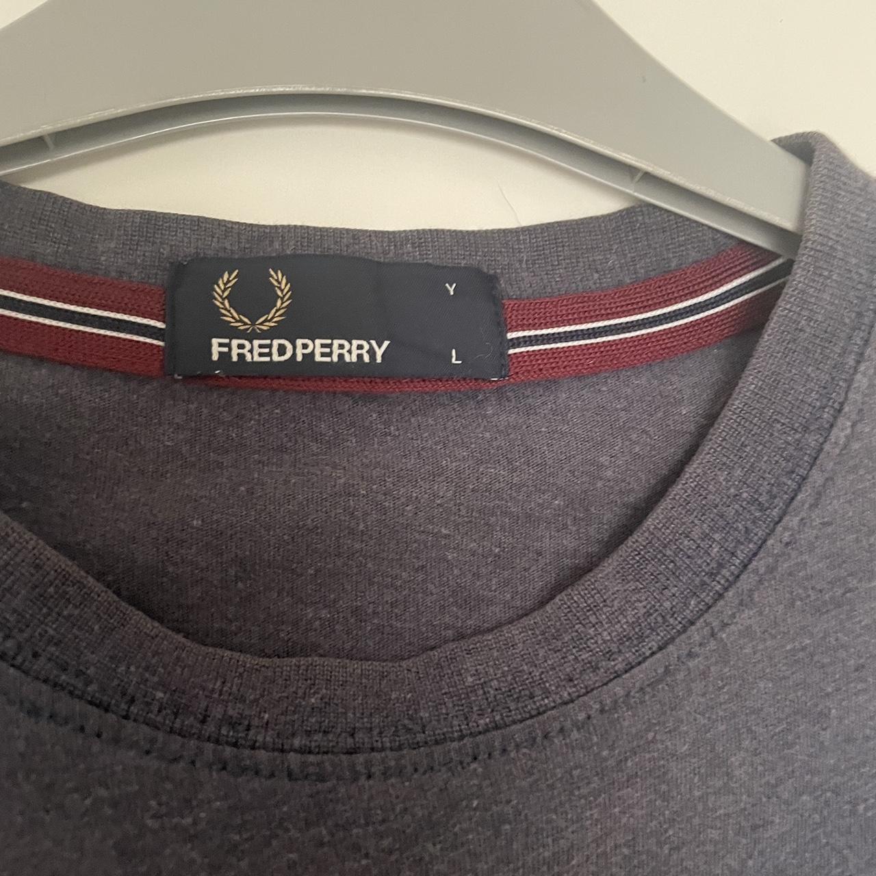 Navy Fred Perry t shirt kids size large. Perfect... - Depop