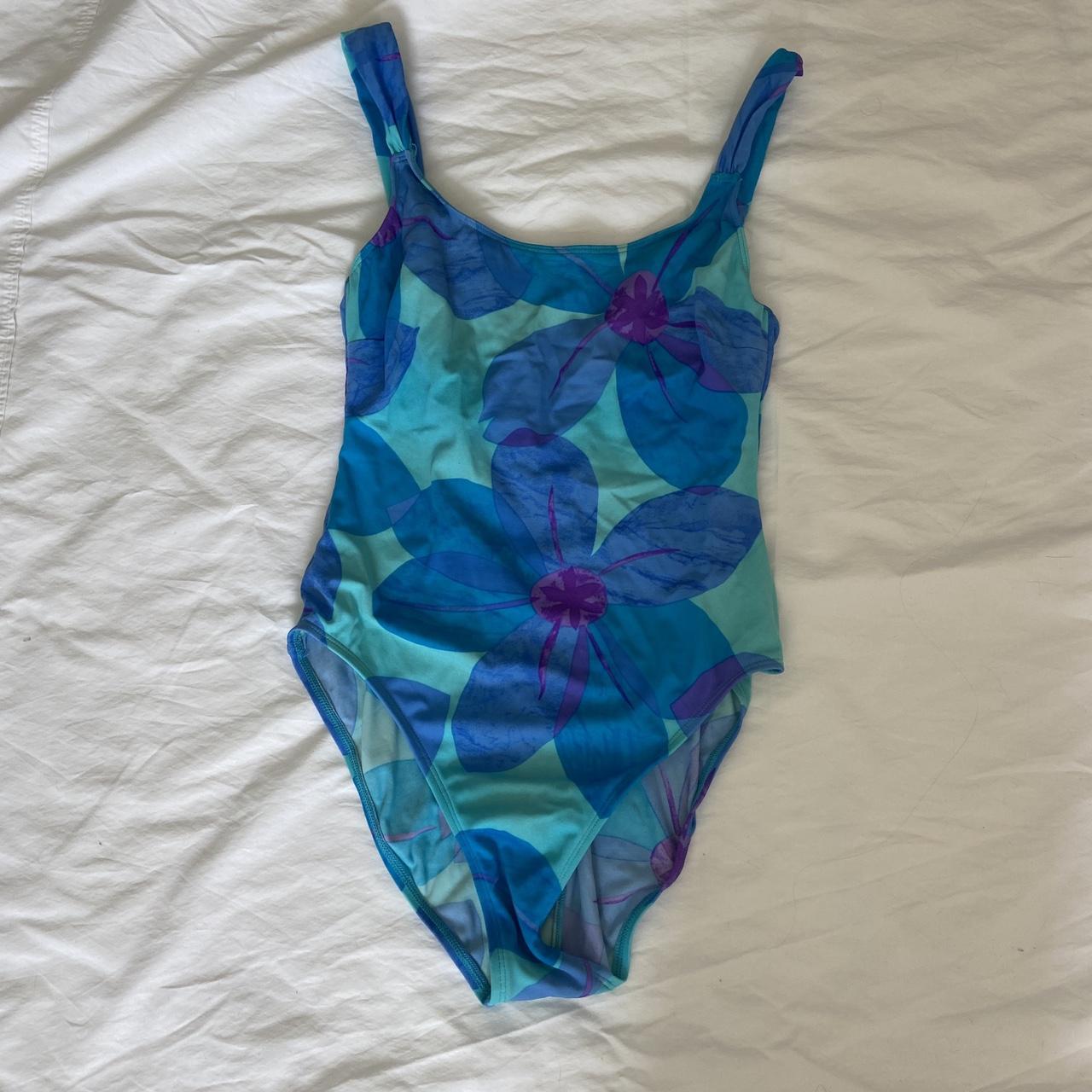 Women's Blue Swimsuit-one-piece | Depop