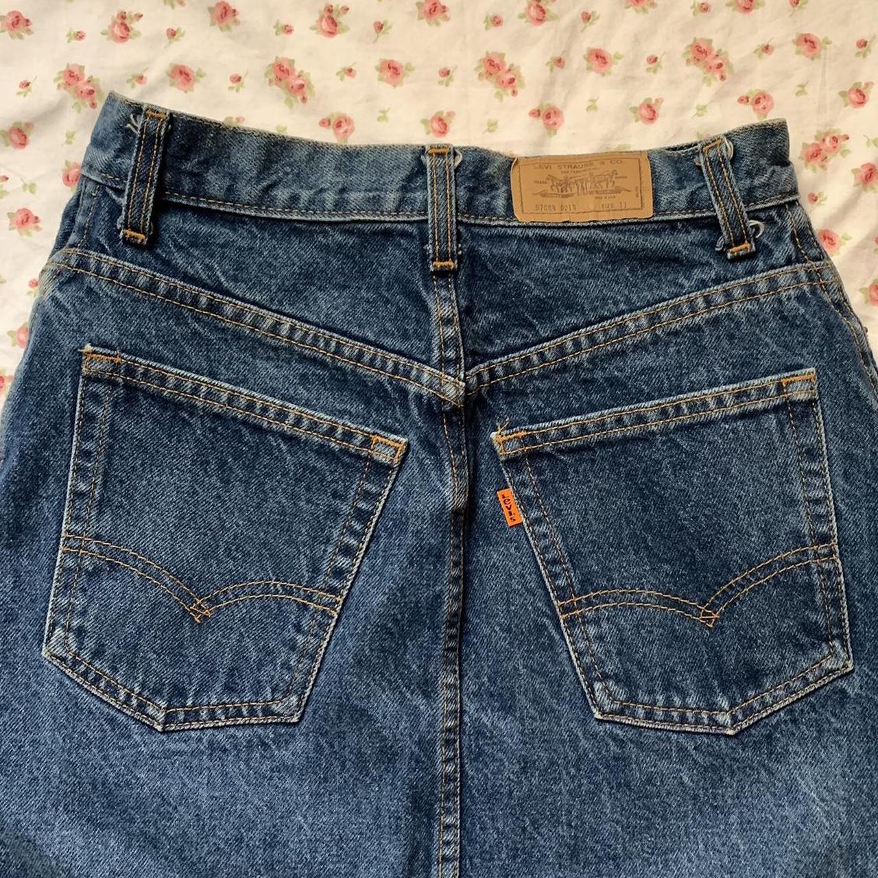 Vintage orange tab Levi’s skirt 💙 Size: 4 Waist:... - Depop