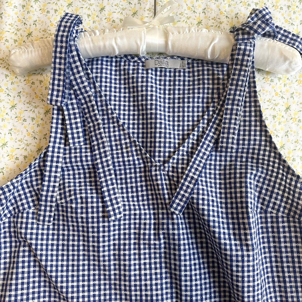 Women's Blue and White Dress | Depop