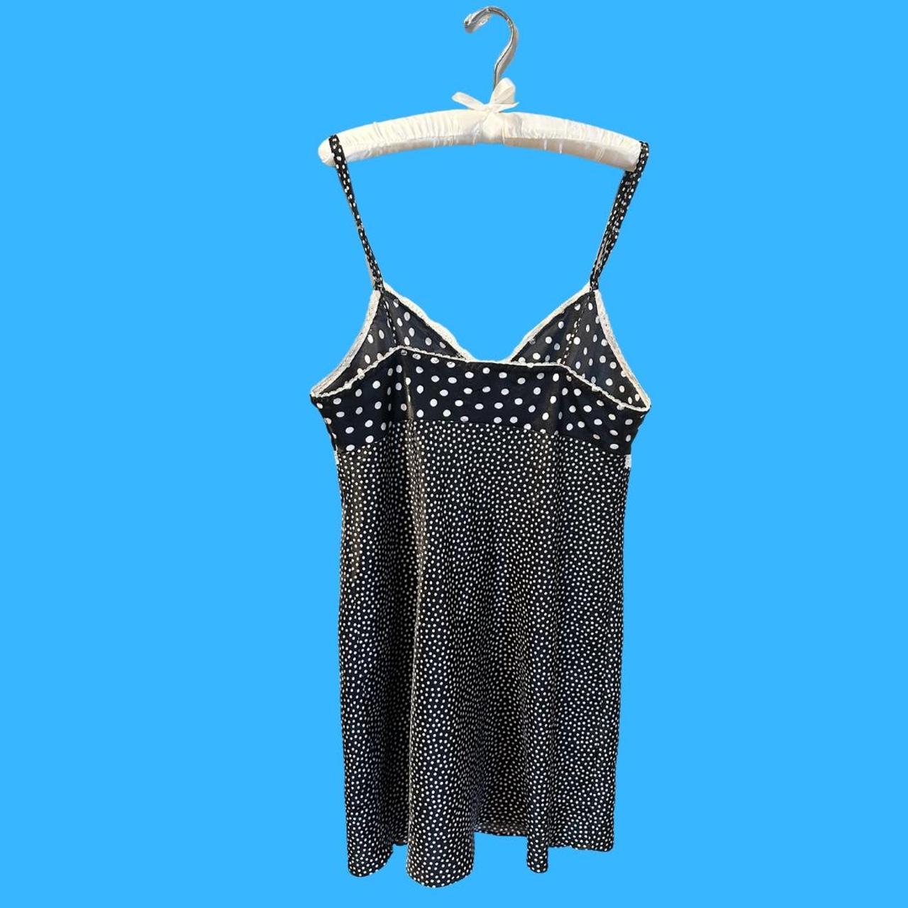 Women's Black and White Dress Depop