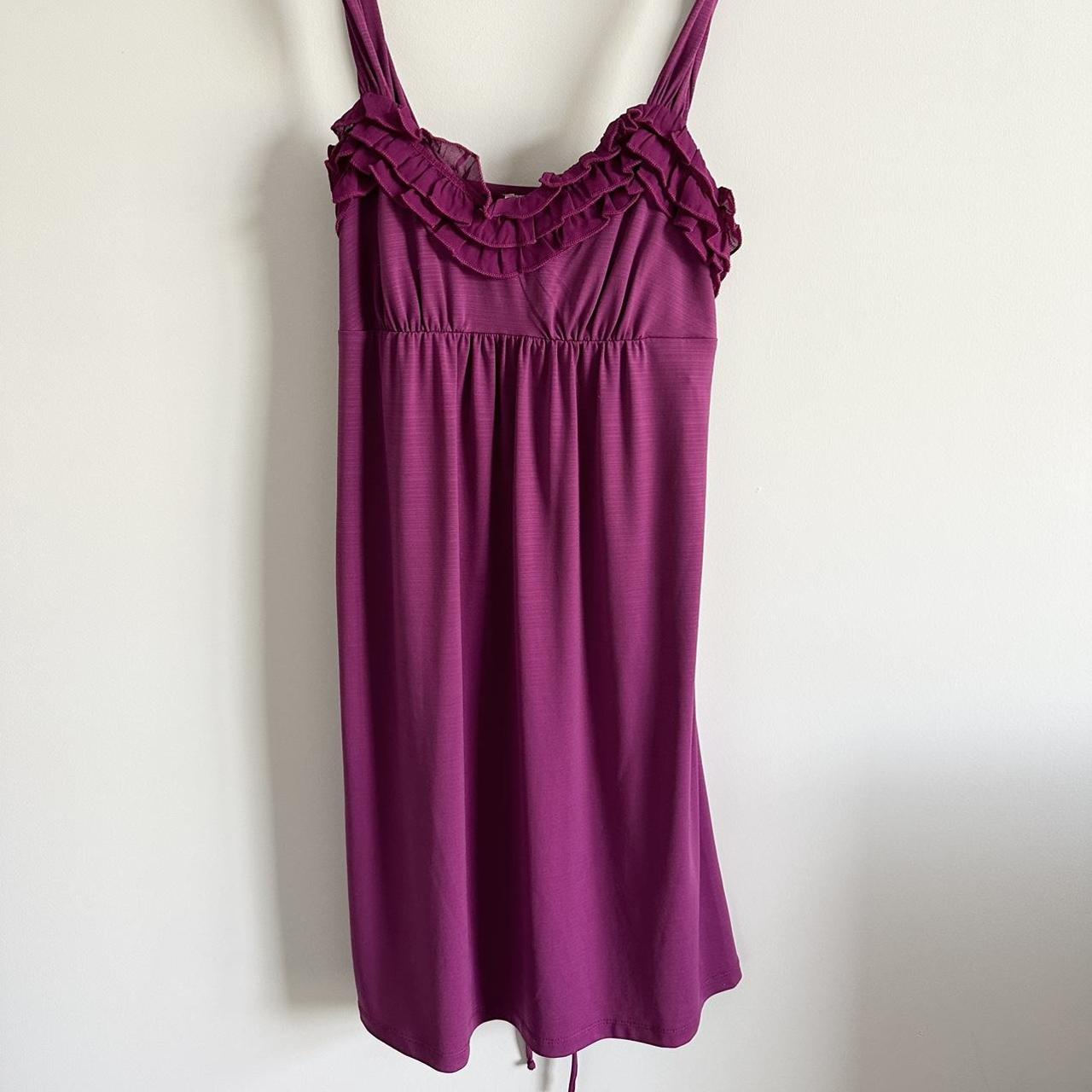 Purple dress with ruffles Brand is: Candies Size:... - Depop