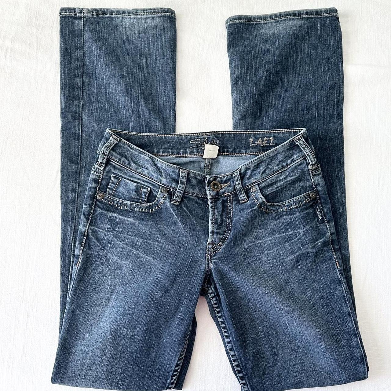 Vintage 2000s Y2K lowrise denim jeans Brand: Silver... - Depop