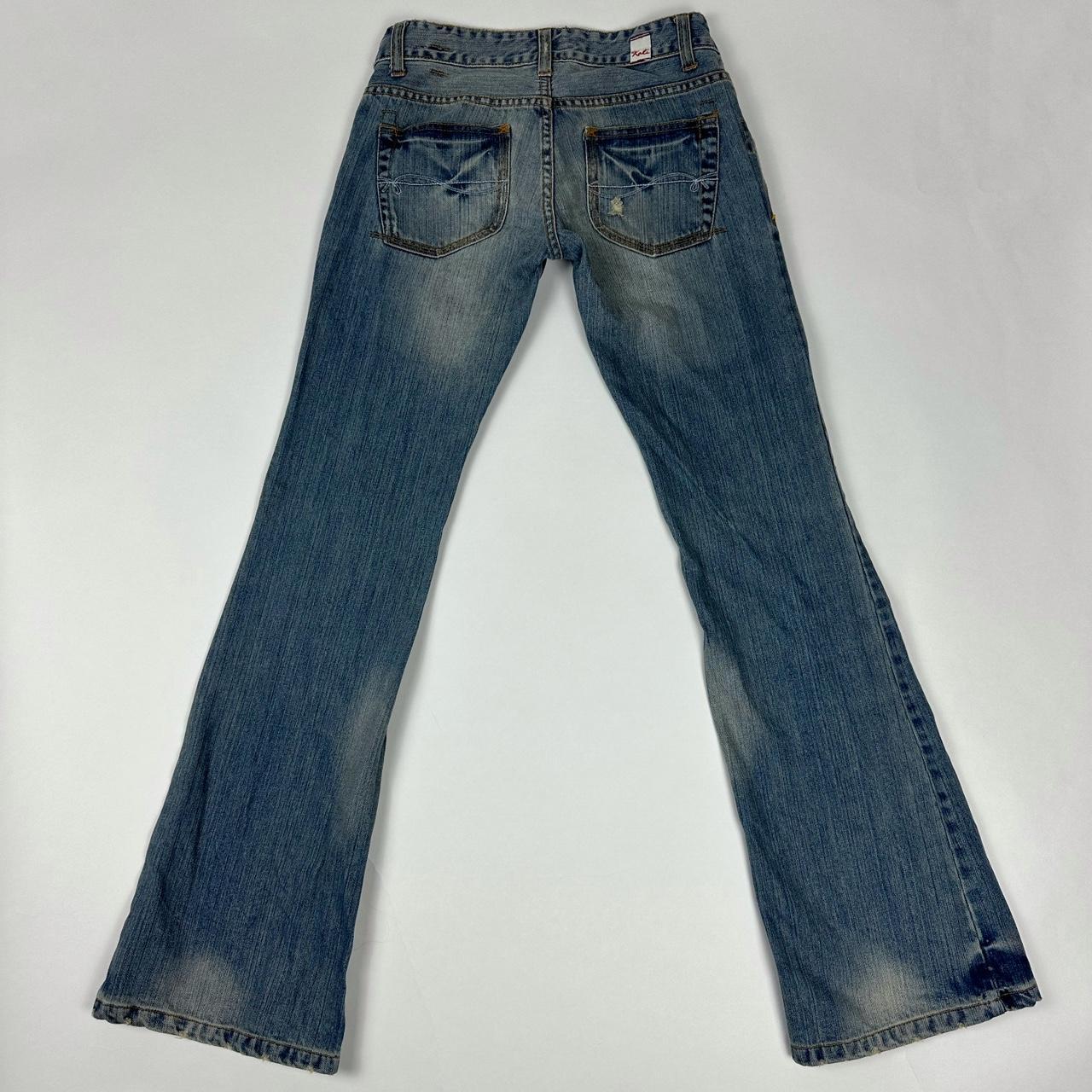 y2k low rise jeans 🪐 2000s vintage low rise faded... - Depop