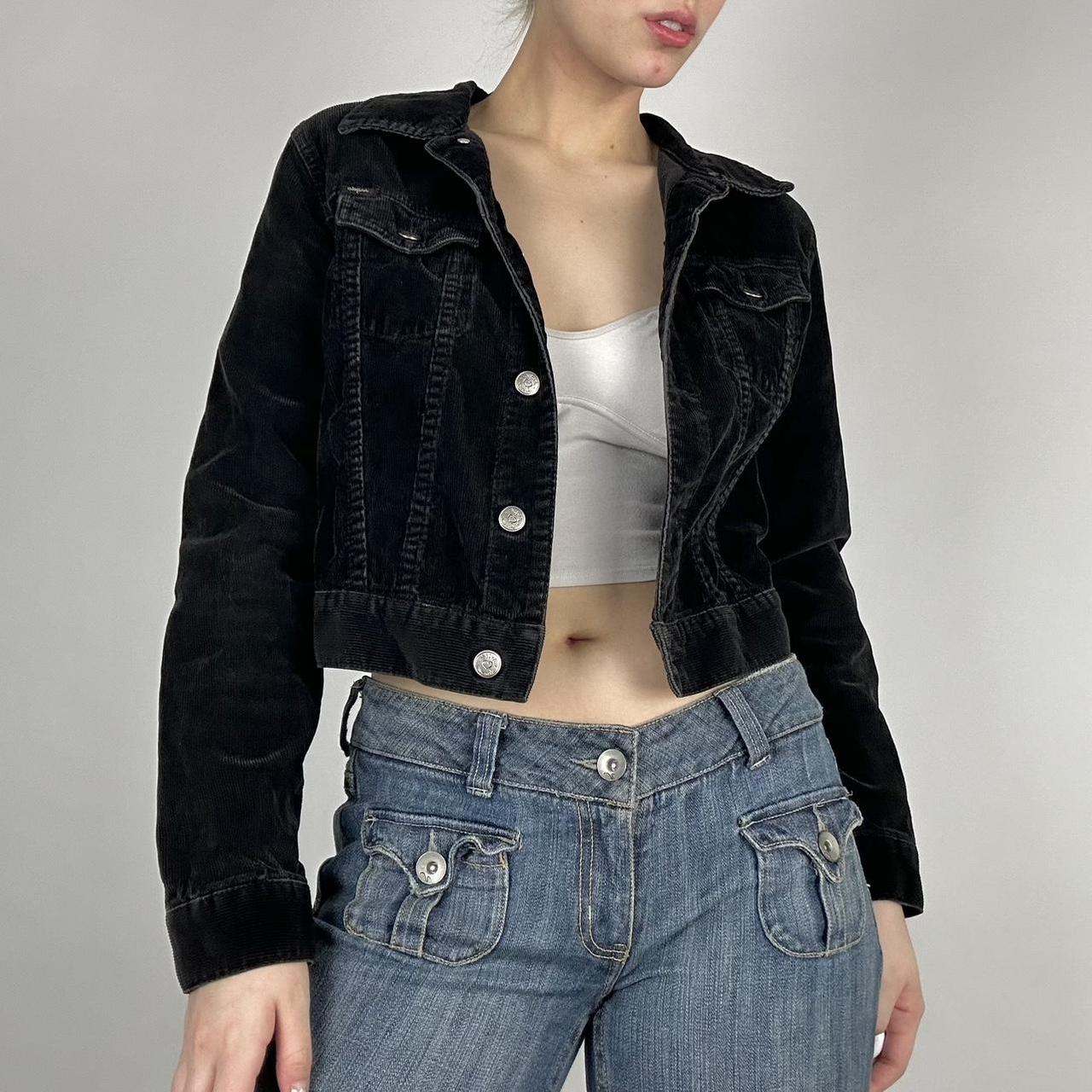 Women's Black and Silver Jacket Depop