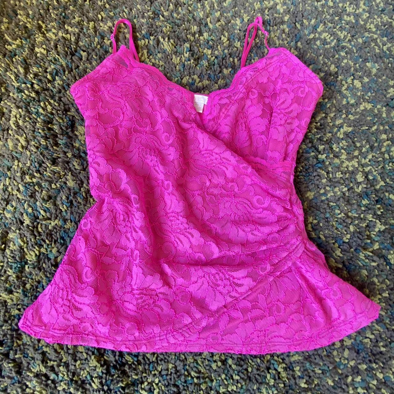 2000s Y2k Pink Boston Proper Lacey Cami Marked A Depop 4195