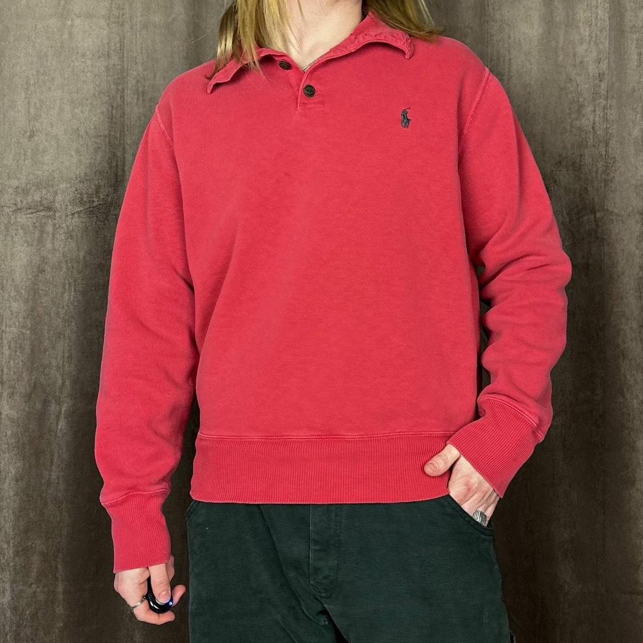 Polo Ralph Lauren Men's Red Sweatshirt Depop