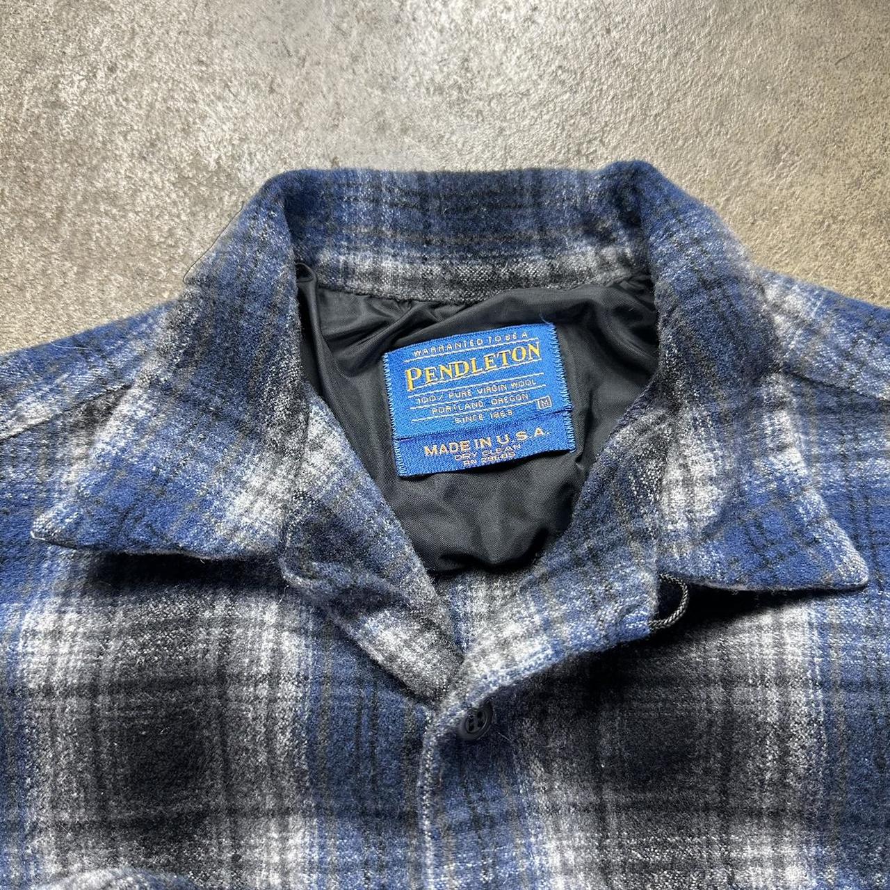 vintage Pendleton loop collar wool flannel...