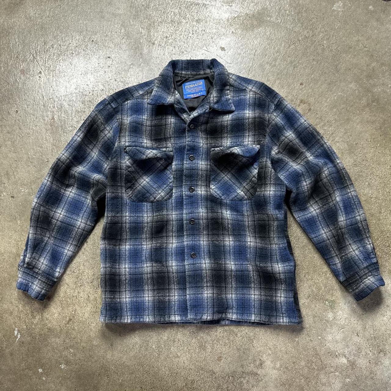 vintage Pendleton loop collar wool flannel...