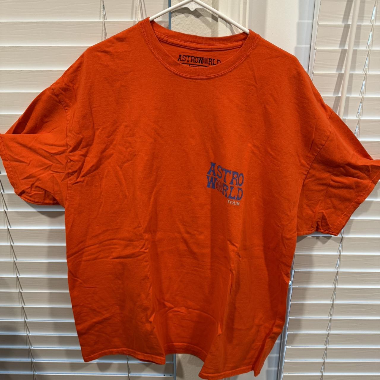 Tシャツ・カットソー Travis Scott Astroworld MSG Knicks Tee Orange SS 19 2019 Travis Scott Madison Square Garden tour exclusive | Depop