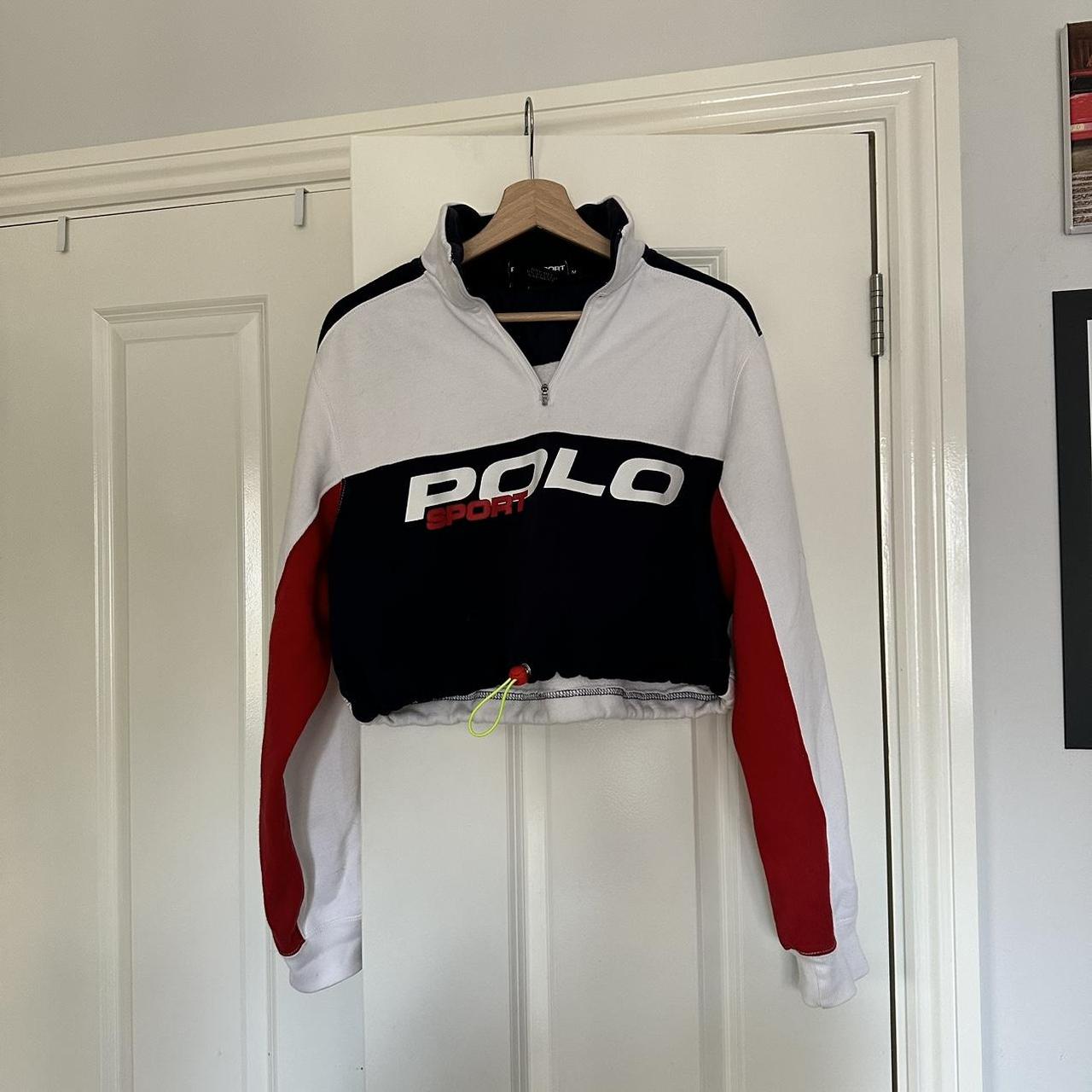 Cropped Polo Sport Quarter Zip Vintage Reworked Depop