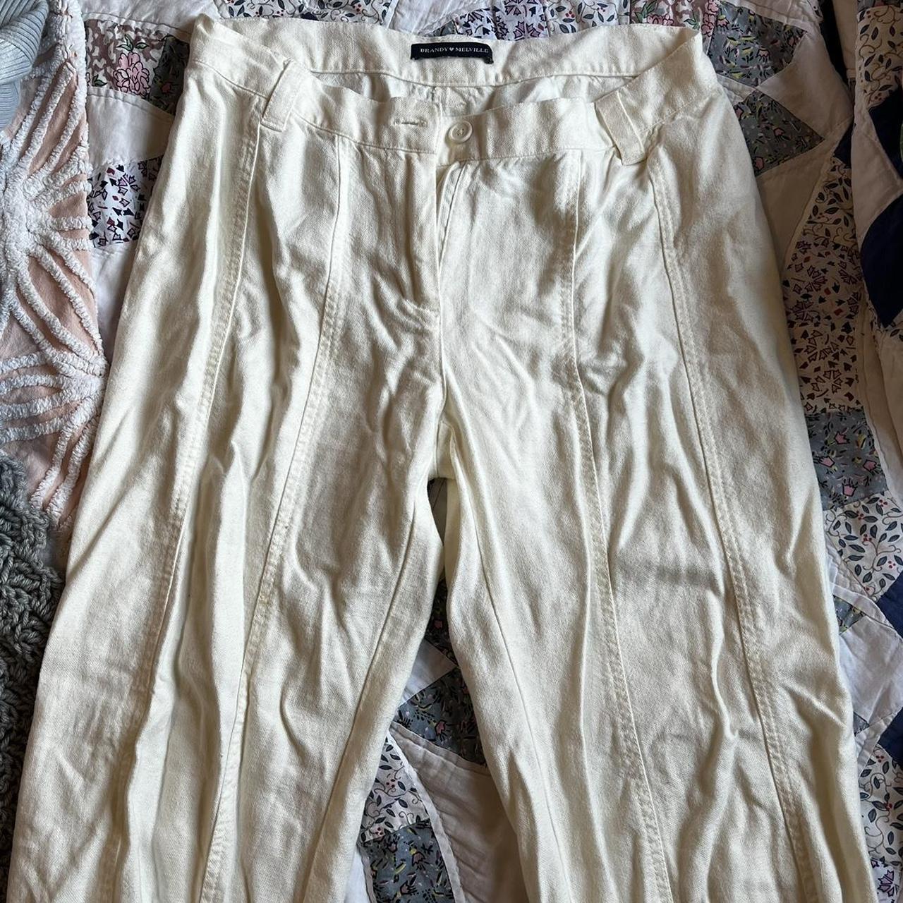 white brandy melville flare disco pants!!!!... - Depop