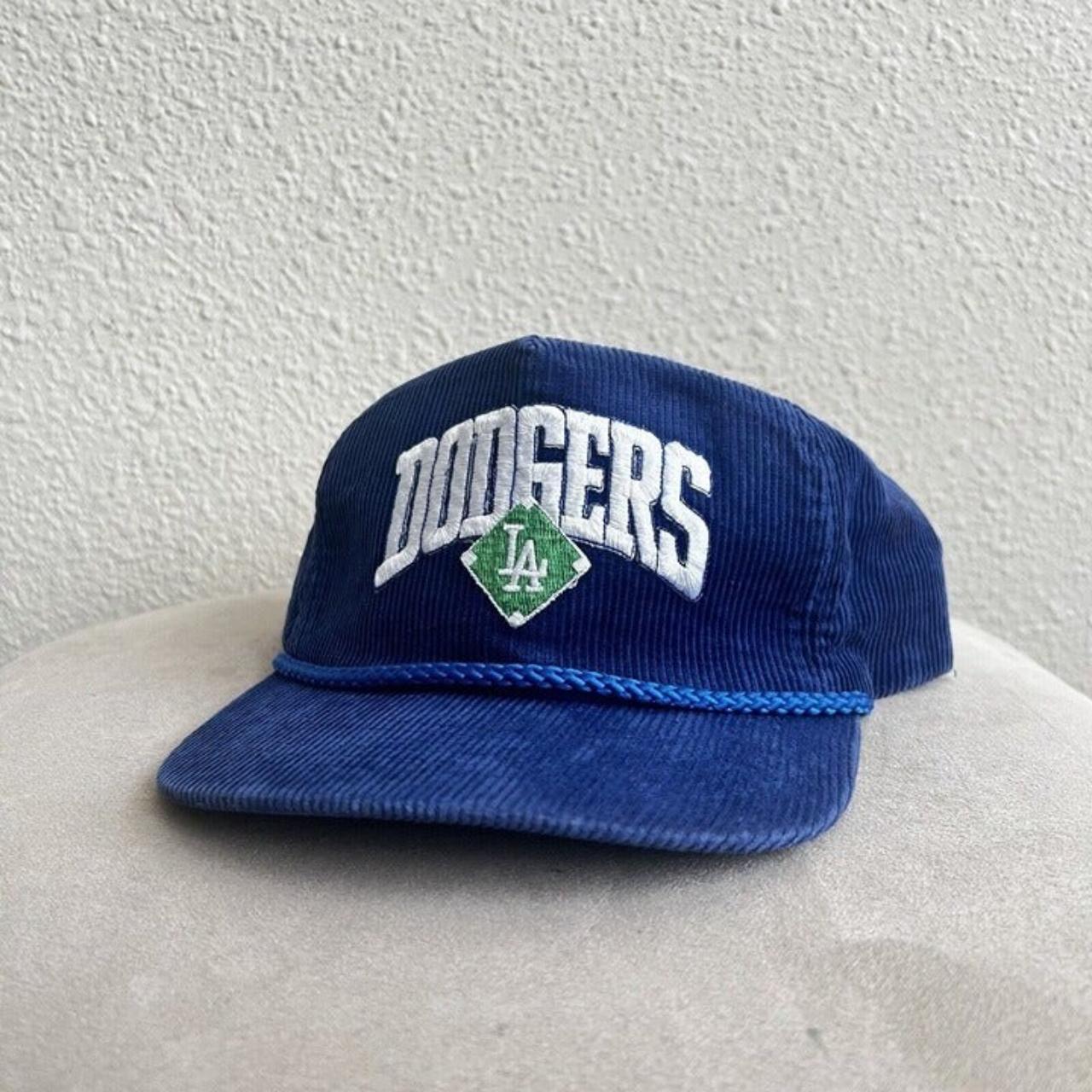 80s Vintage Embroidered Los Angeles Dodgers Logo Blue and