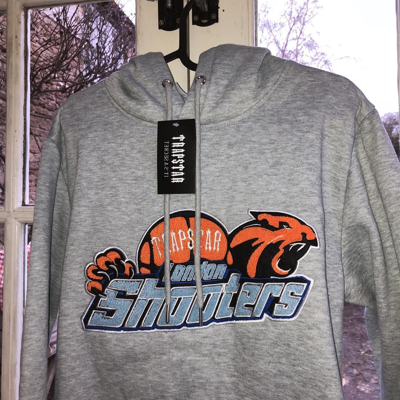 Nike Men's Grey and Orange Hoodie | Depop