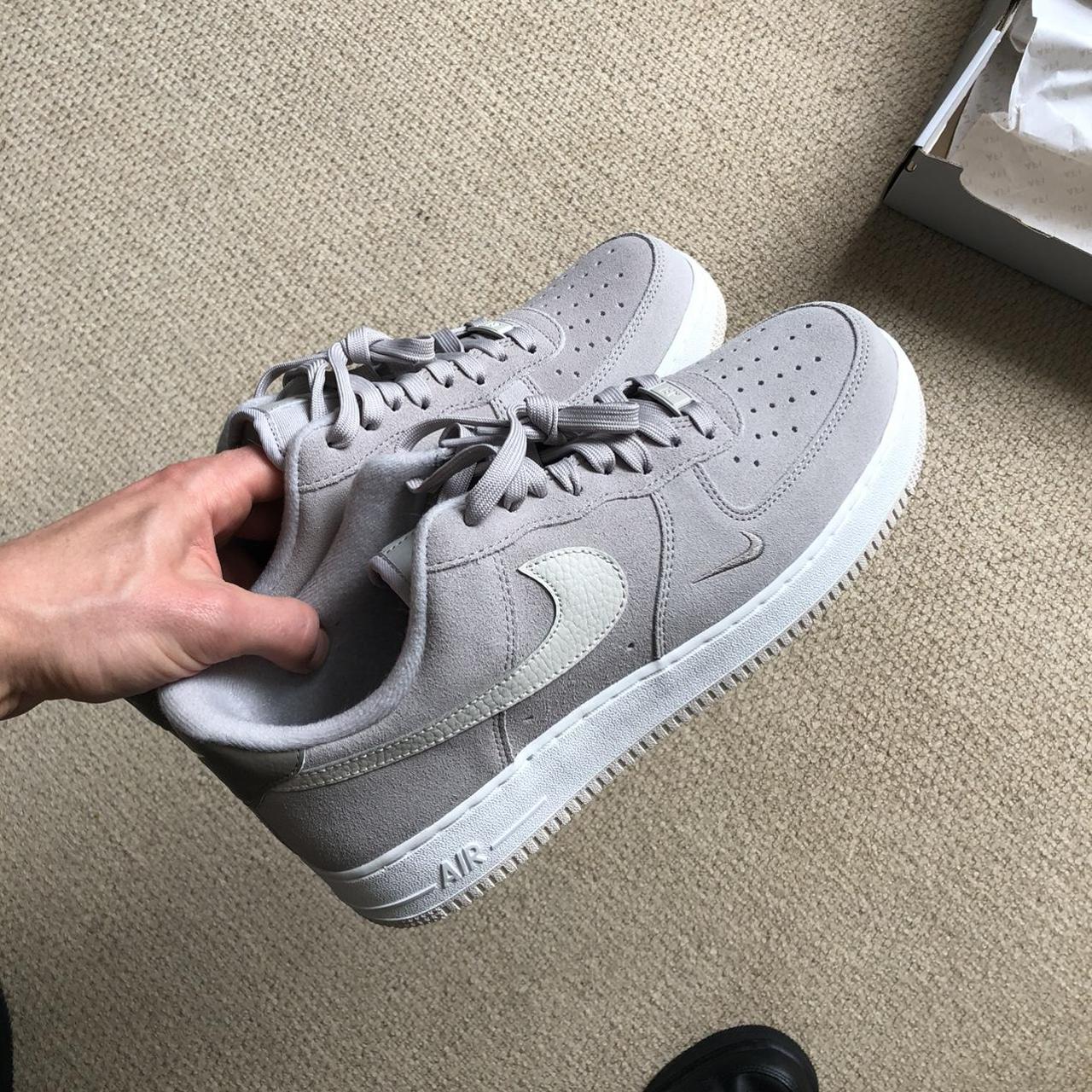 grey nike air force 1 men