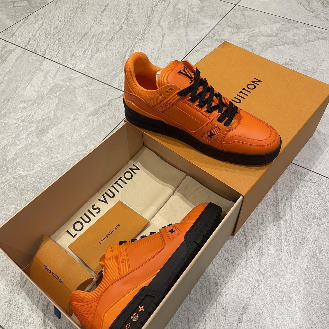 louis vuitton trainers orange mca