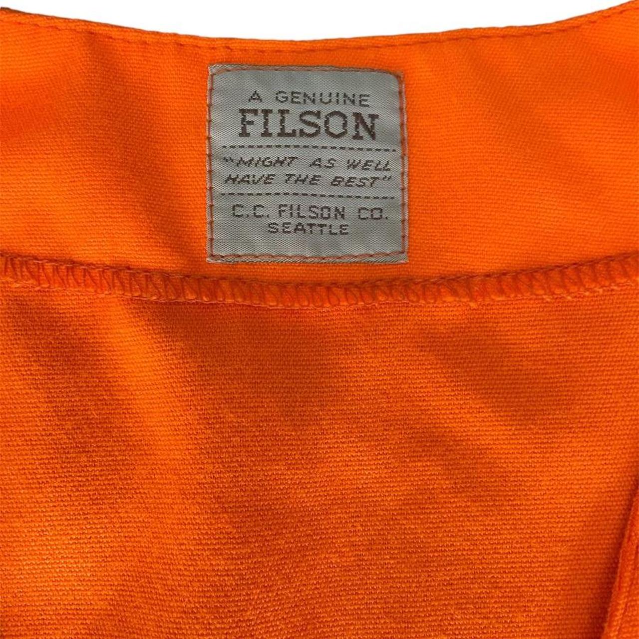 Filson Men's Orange Gilet | Depop